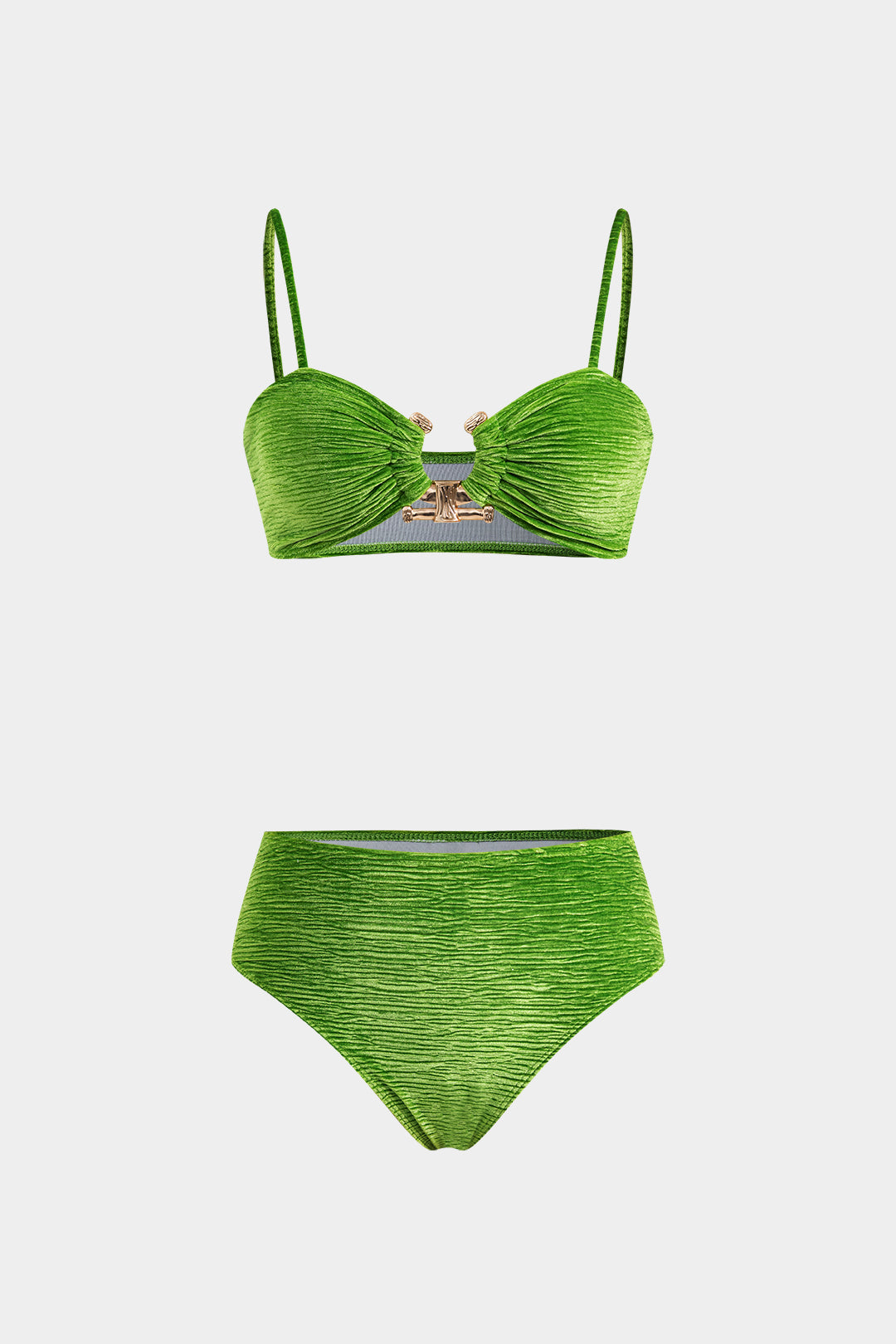 Kadife Bikini ve Mayo Eteği Pareo Takımı
