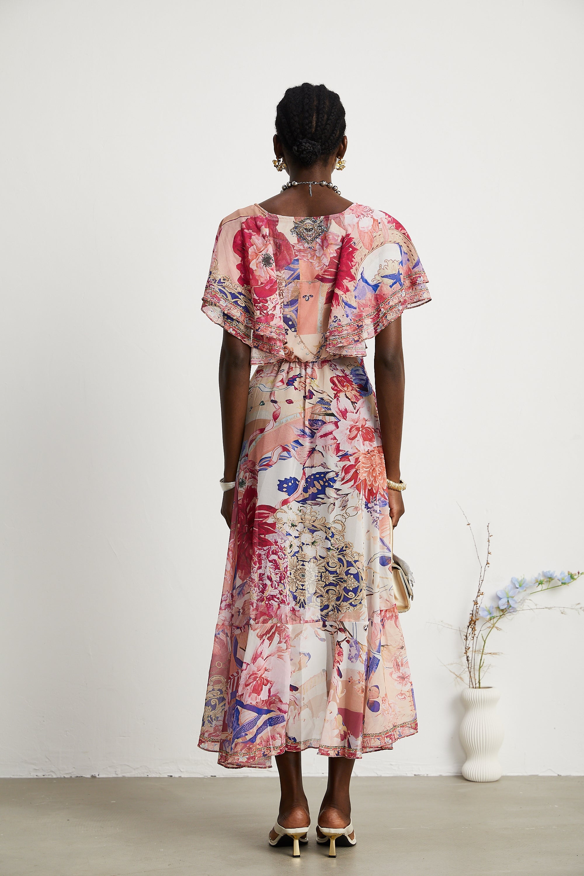 Caroline midi elbise