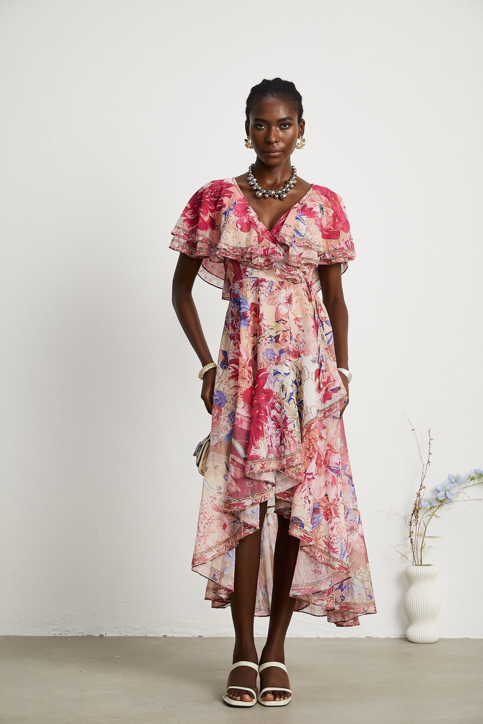 Caroline midi elbise