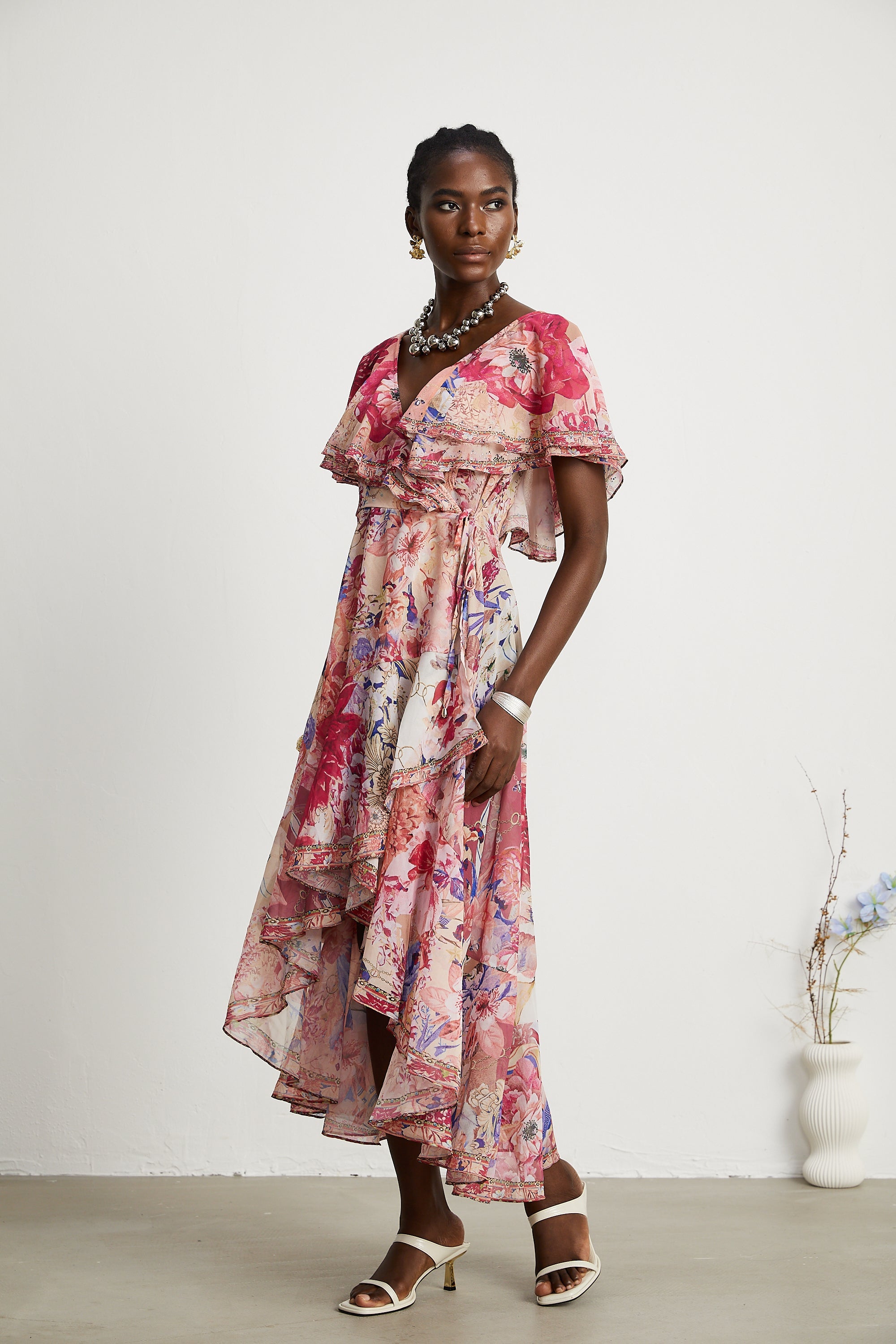 Caroline midi elbise