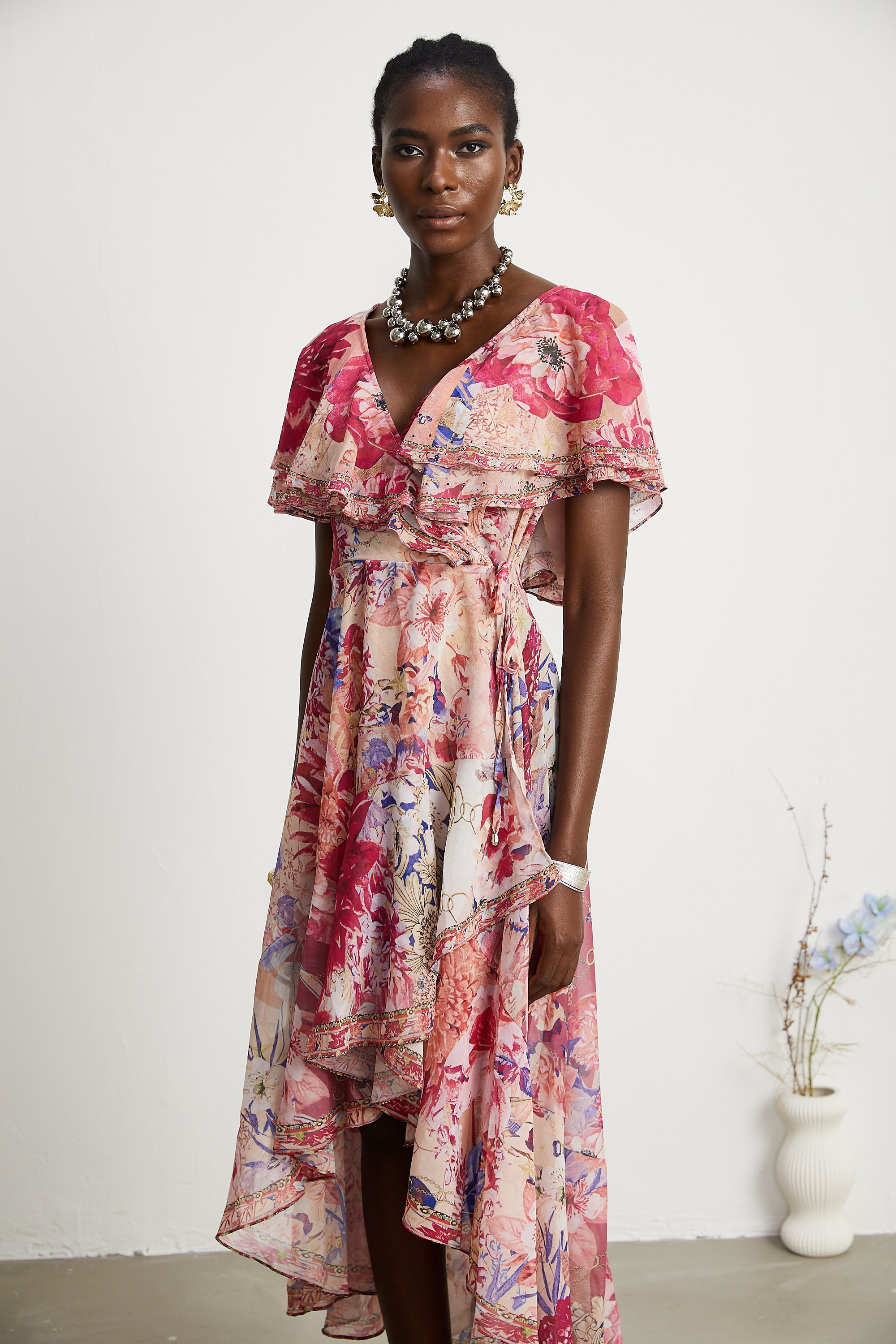 Caroline midi elbise