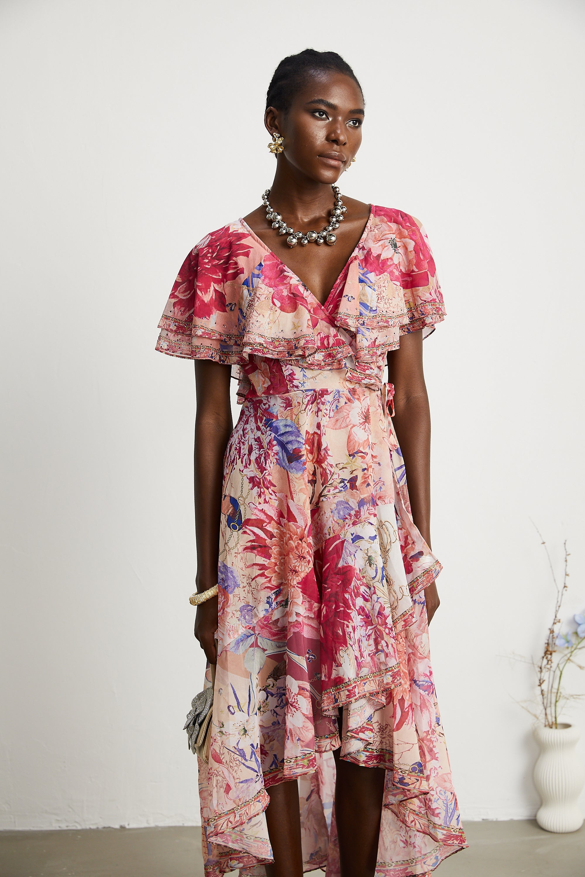 Caroline midi elbise