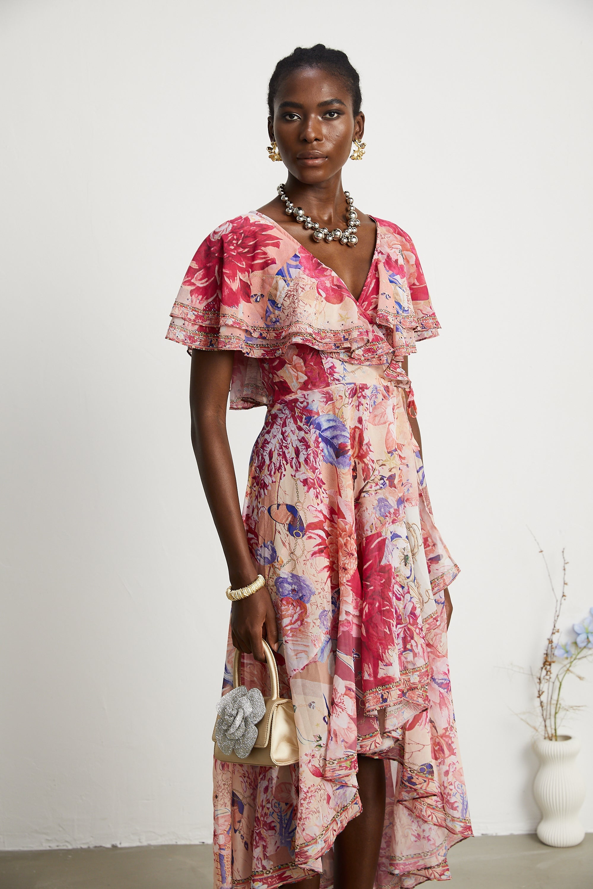 Caroline midi elbise