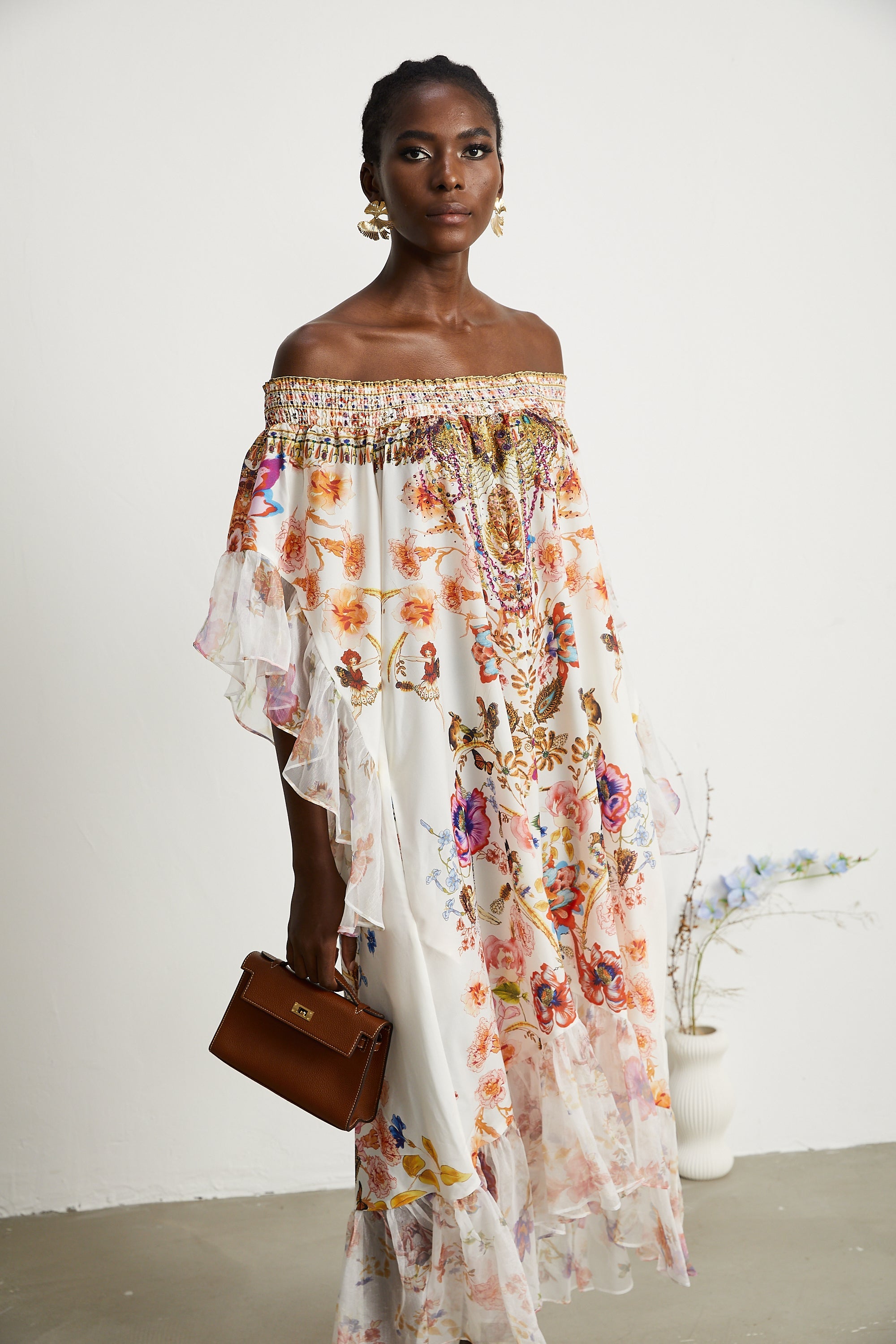 Capucine midi elbise