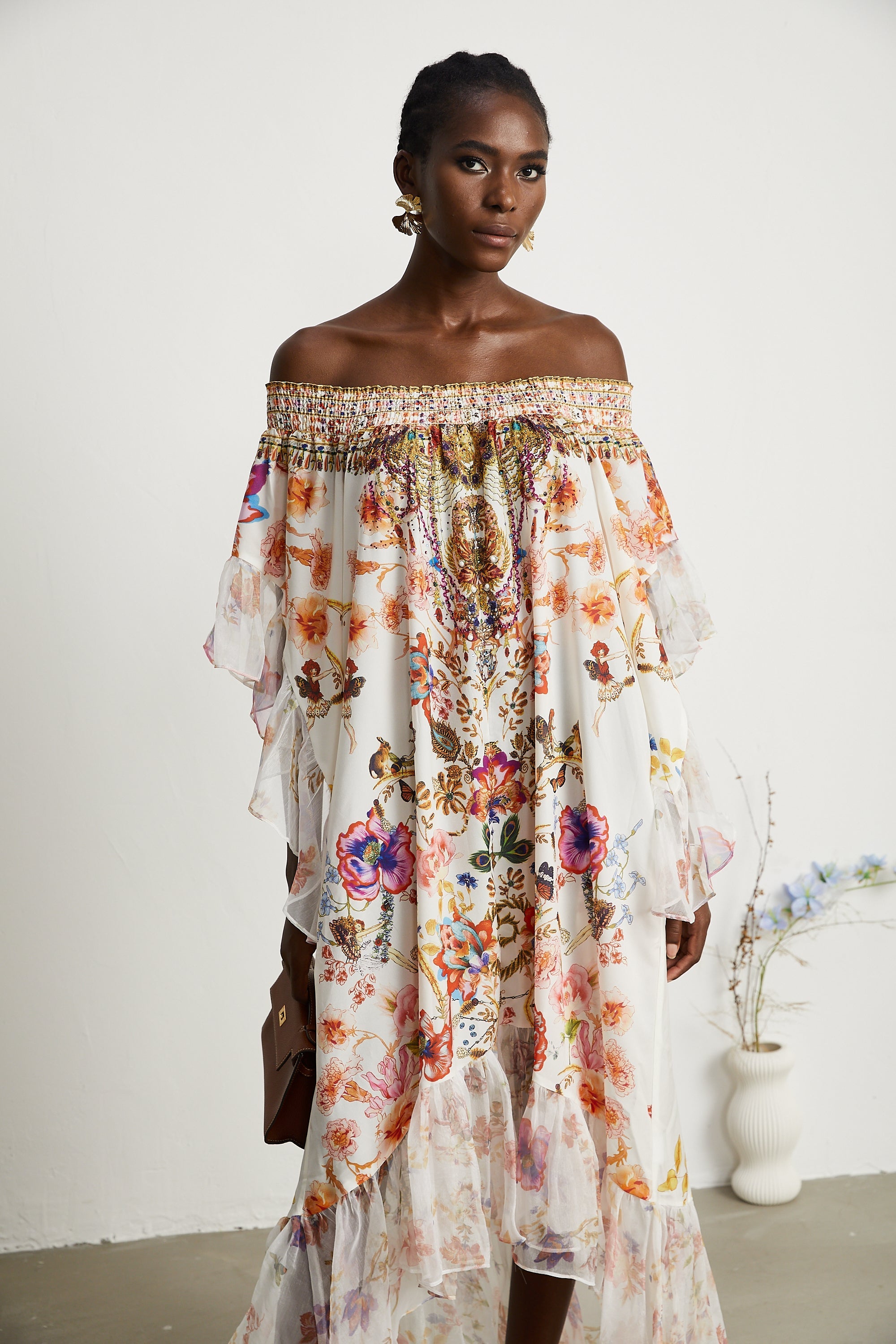 Capucine midi elbise