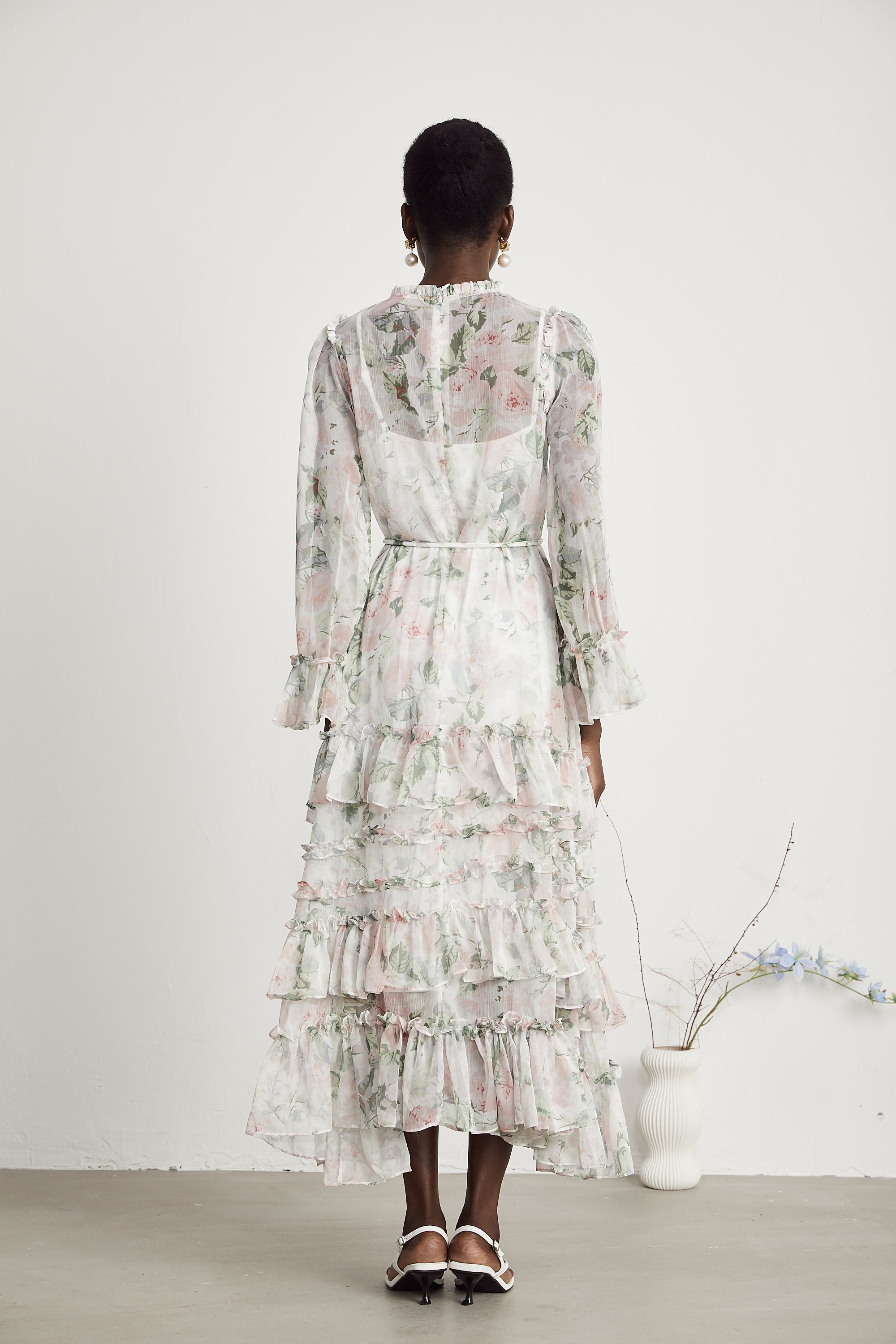 Céleste midi elbise