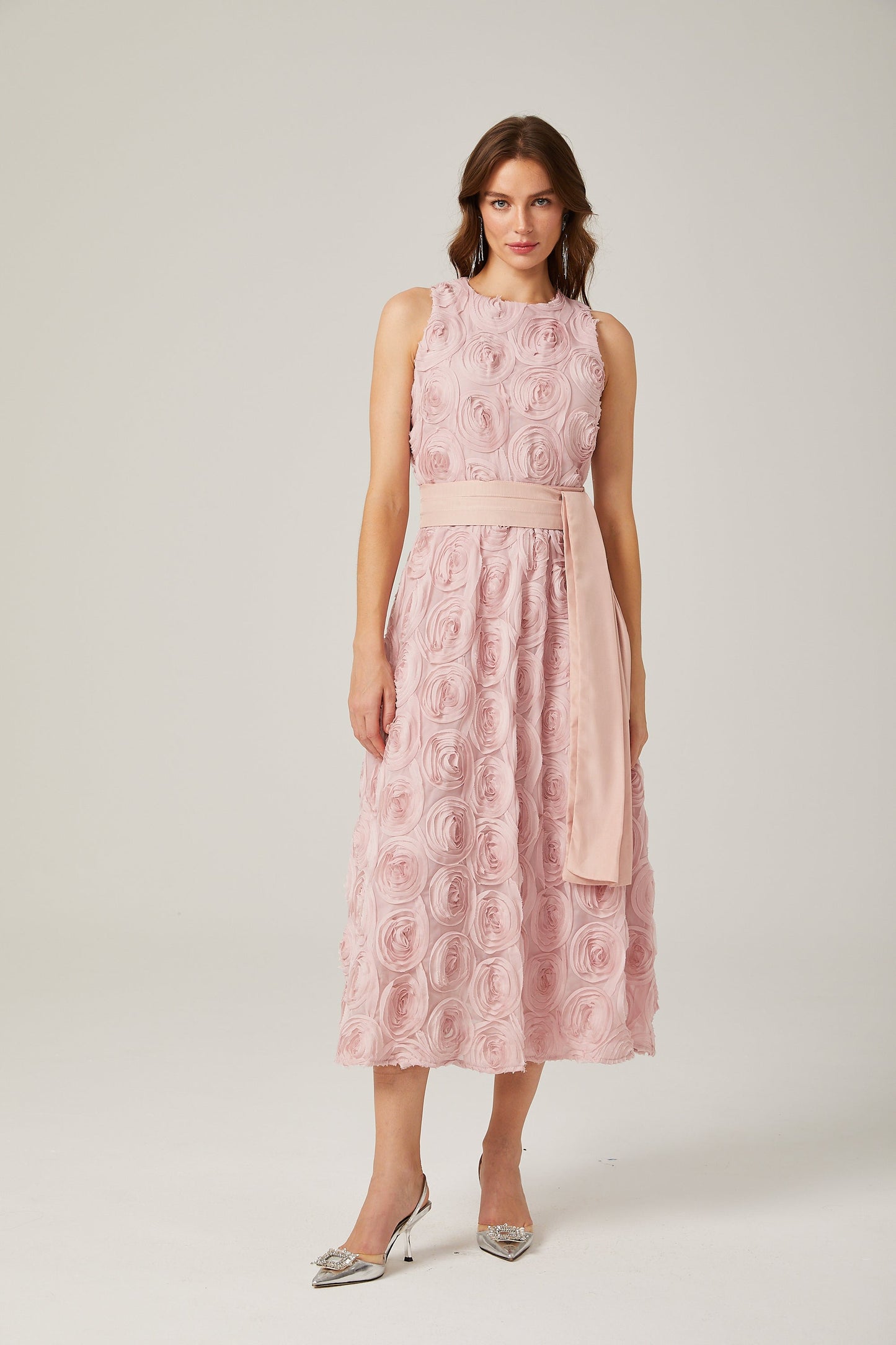 Paulette midi elbise