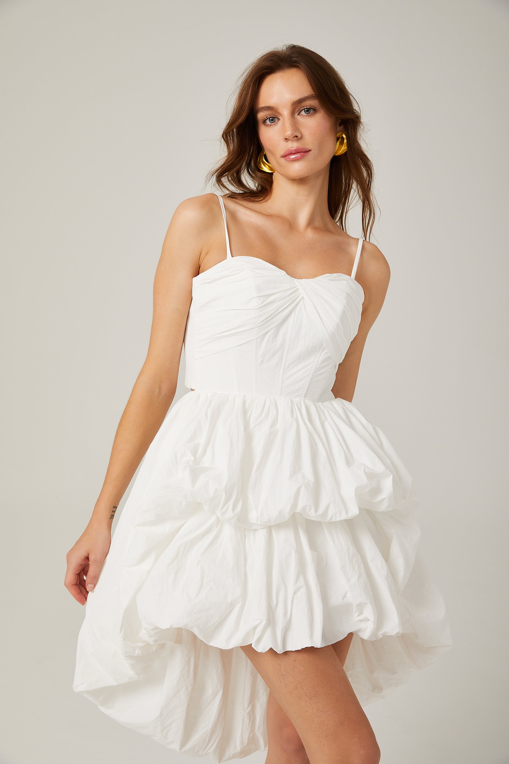 Chloé dekolte mini elbise