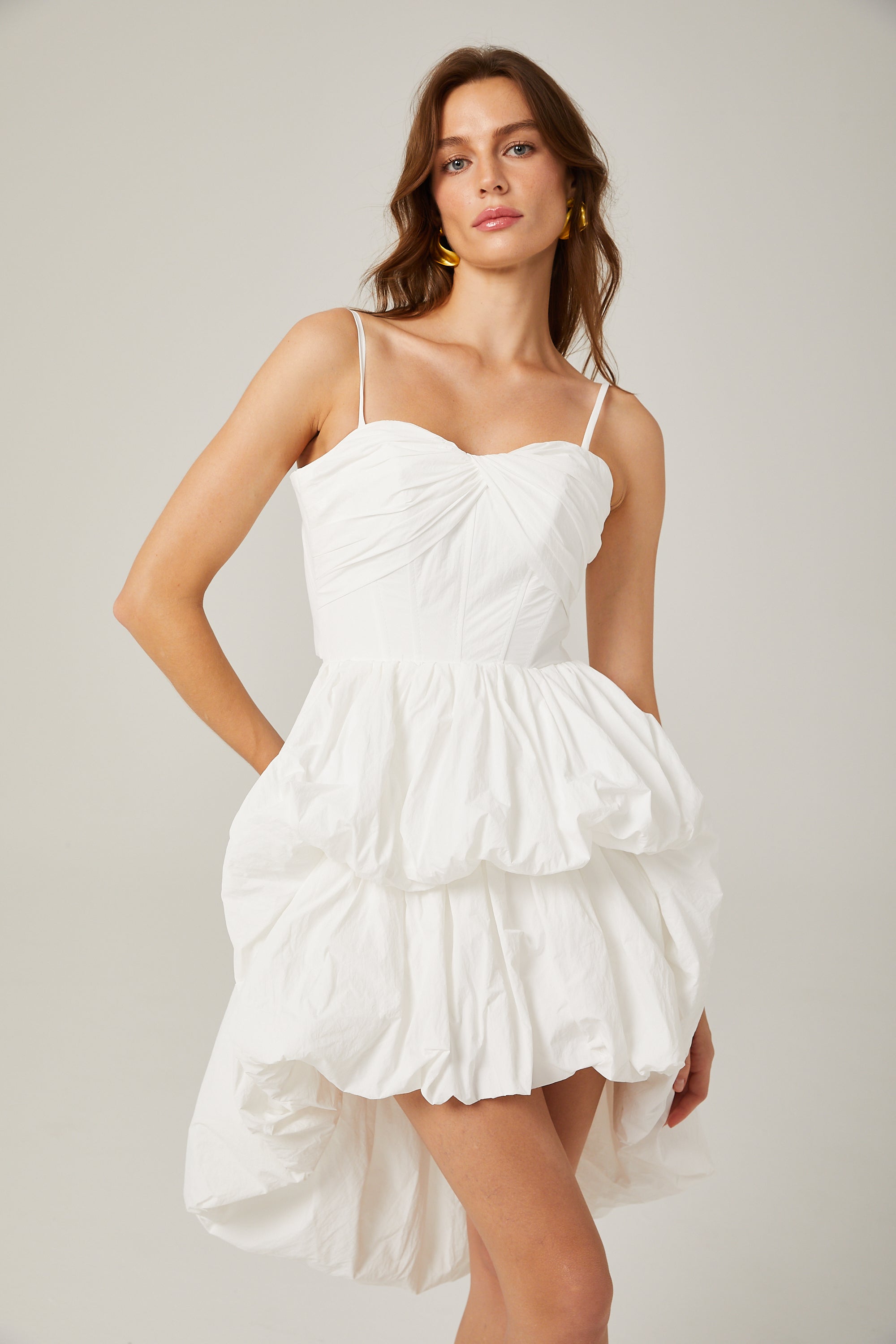 Chloé dekolte mini elbise