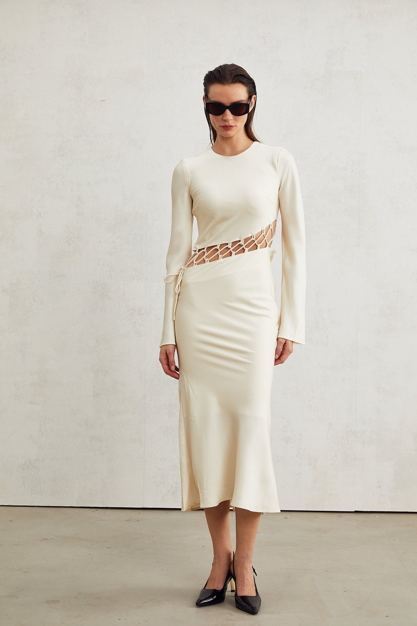 Constance midi elbise