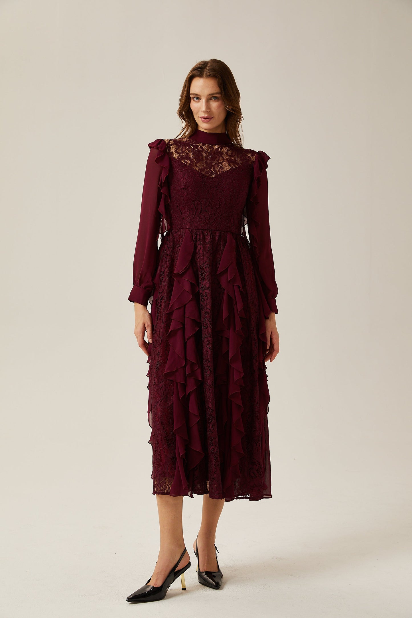 Jocelyne midi elbise