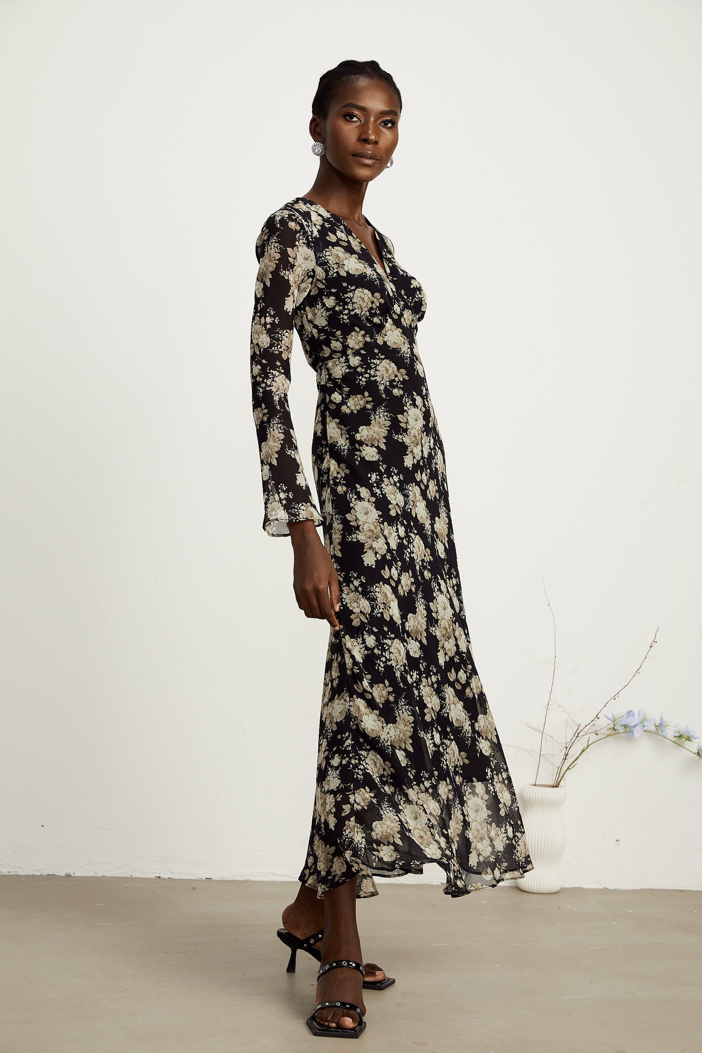 Hannah kloş midi elbise