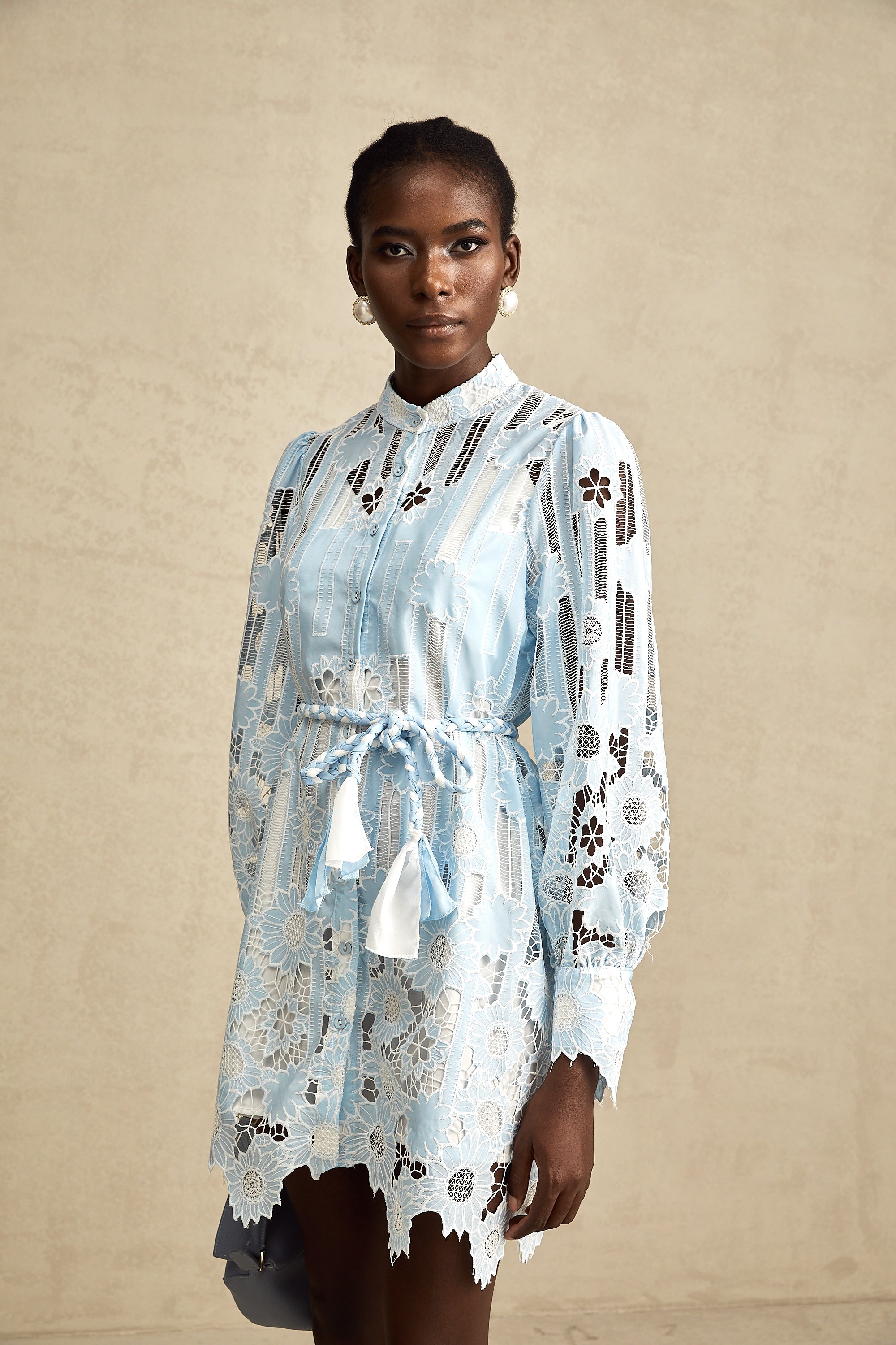 Catherine dantel mini elbise