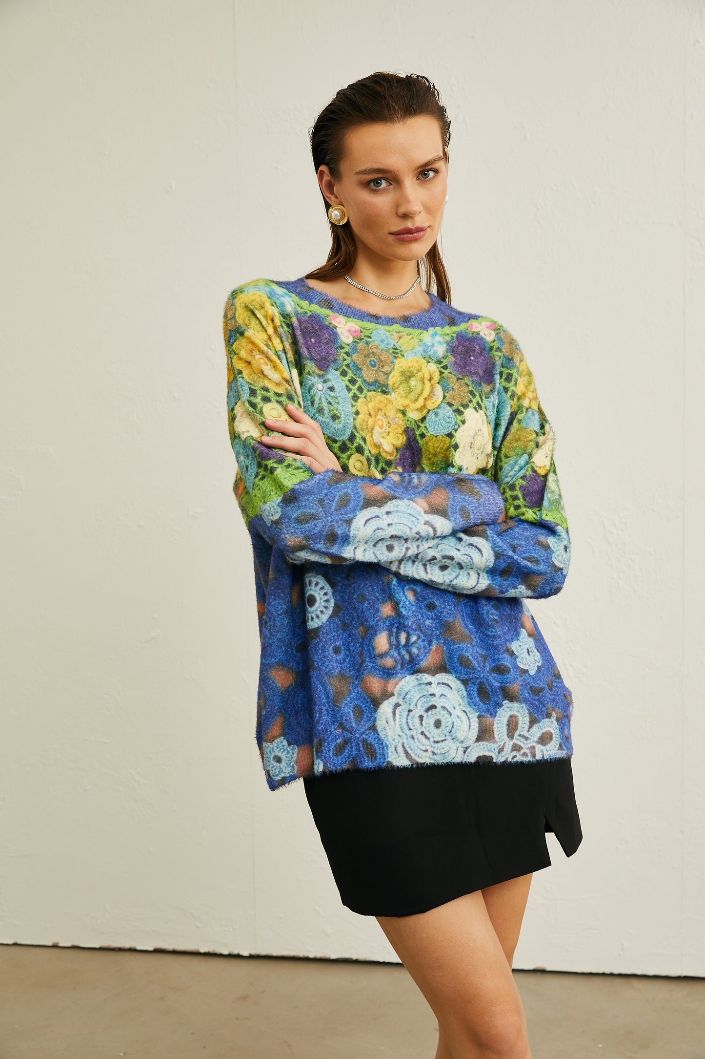 Nuria desenli kazak