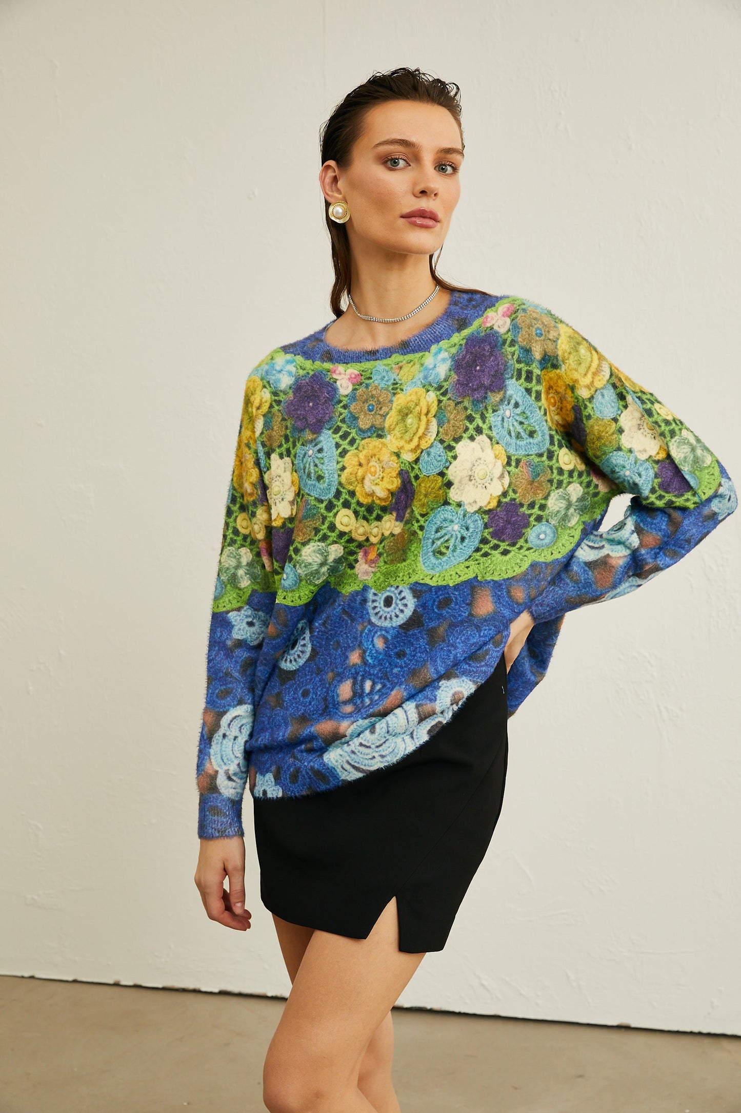 Nuria desenli kazak