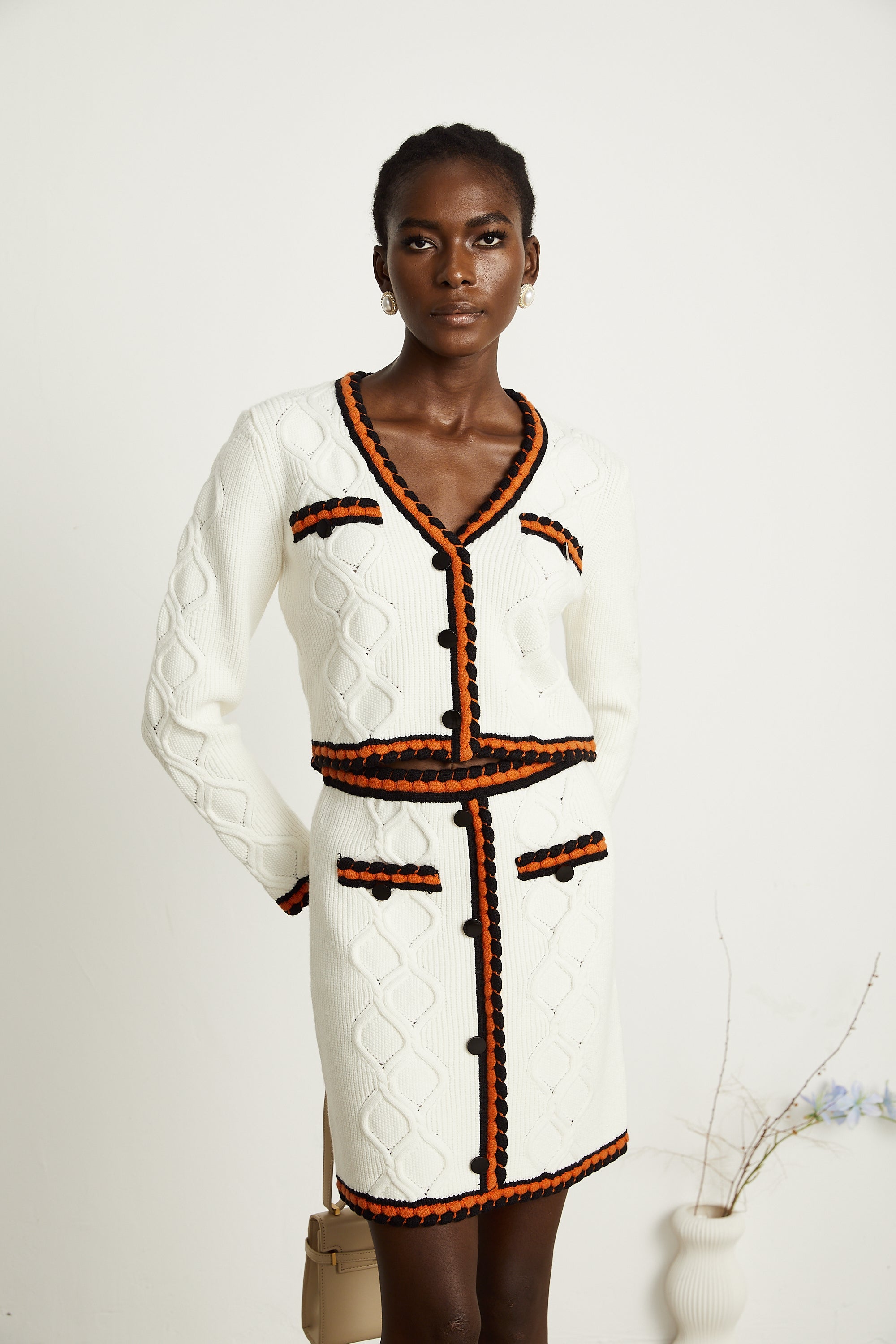 Cécilie hırka ve etek takım