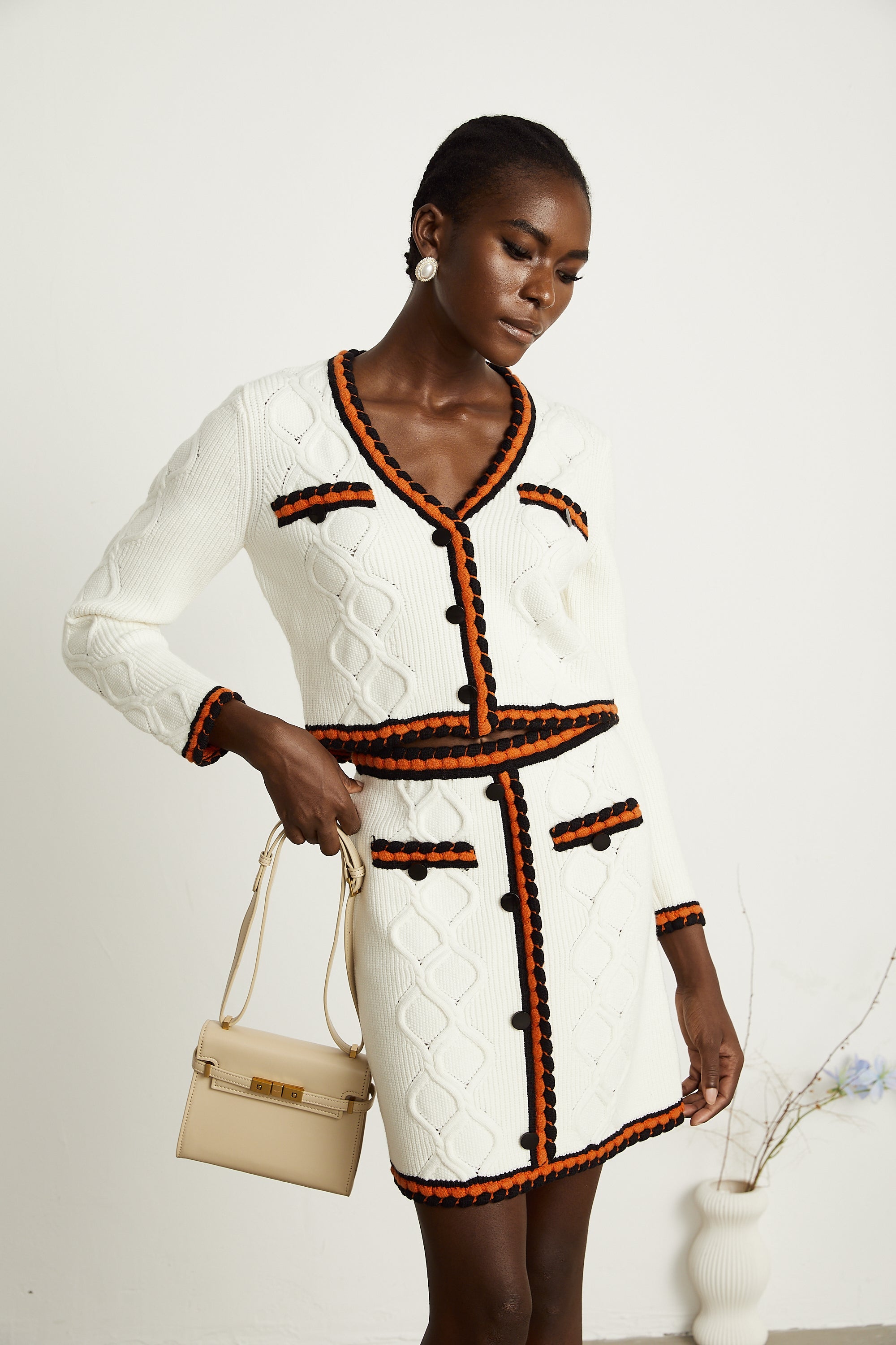 Cécilie hırka ve etek takım