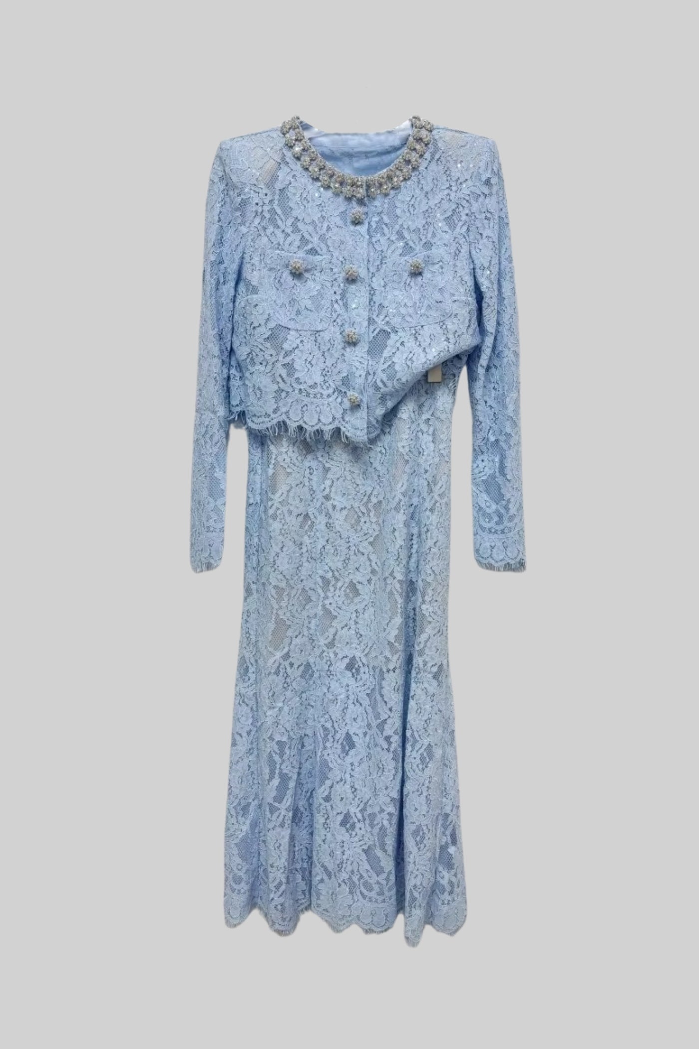 Midi Etekli Dantel Takım