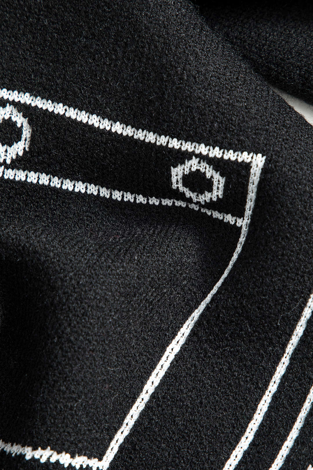 Çizgi Desenli Kazak Hırka