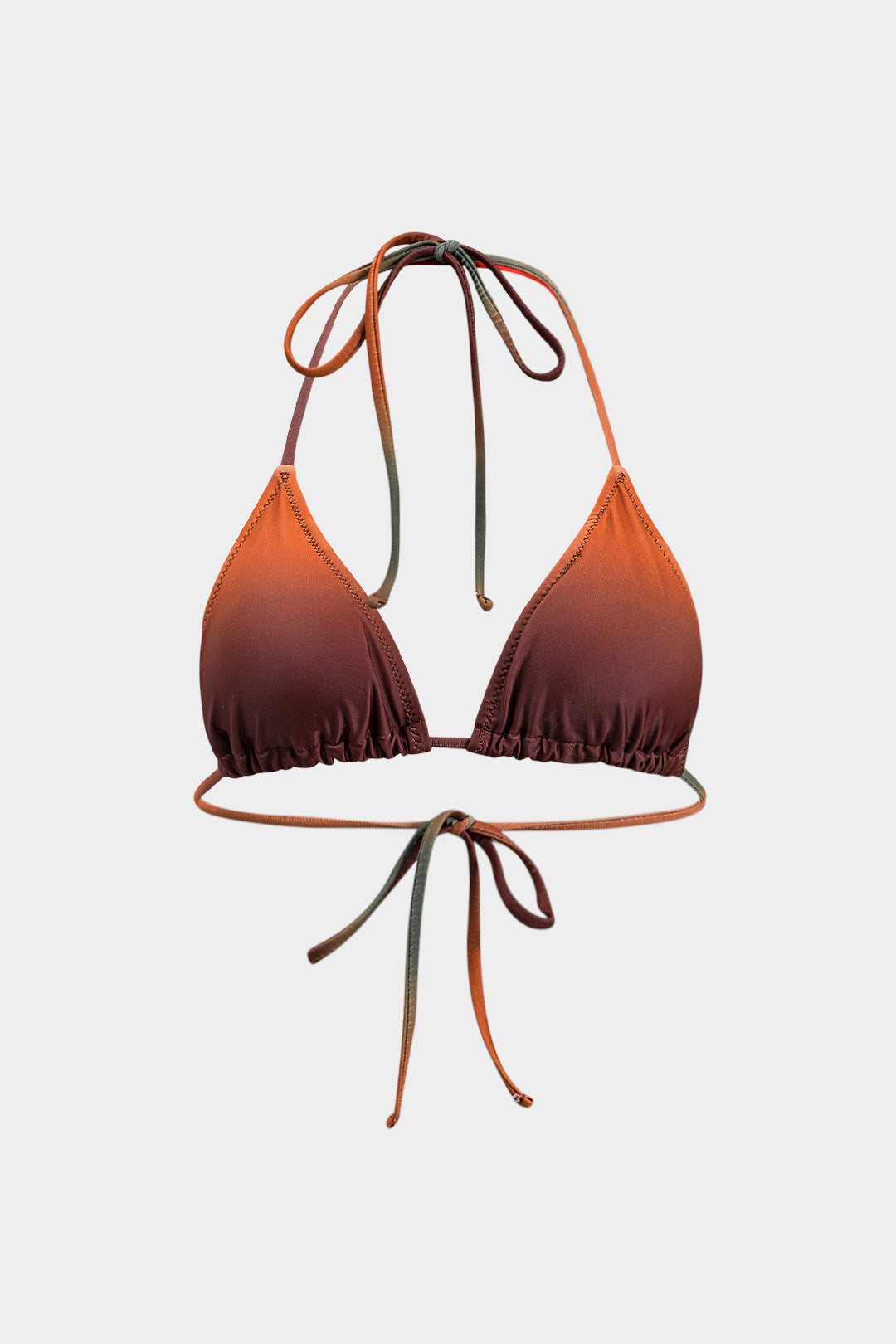 Ombre Baskılı File Bikini ve Mayo Eteği Pareo Takım