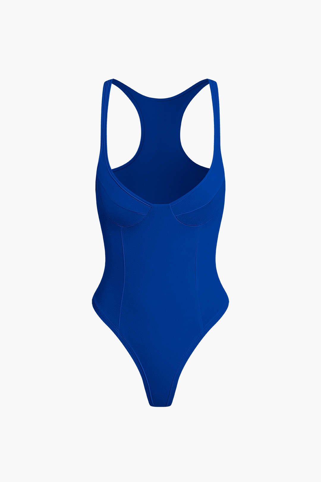 Düz Renk Derin V Yaka Bustiyer Bodysuit