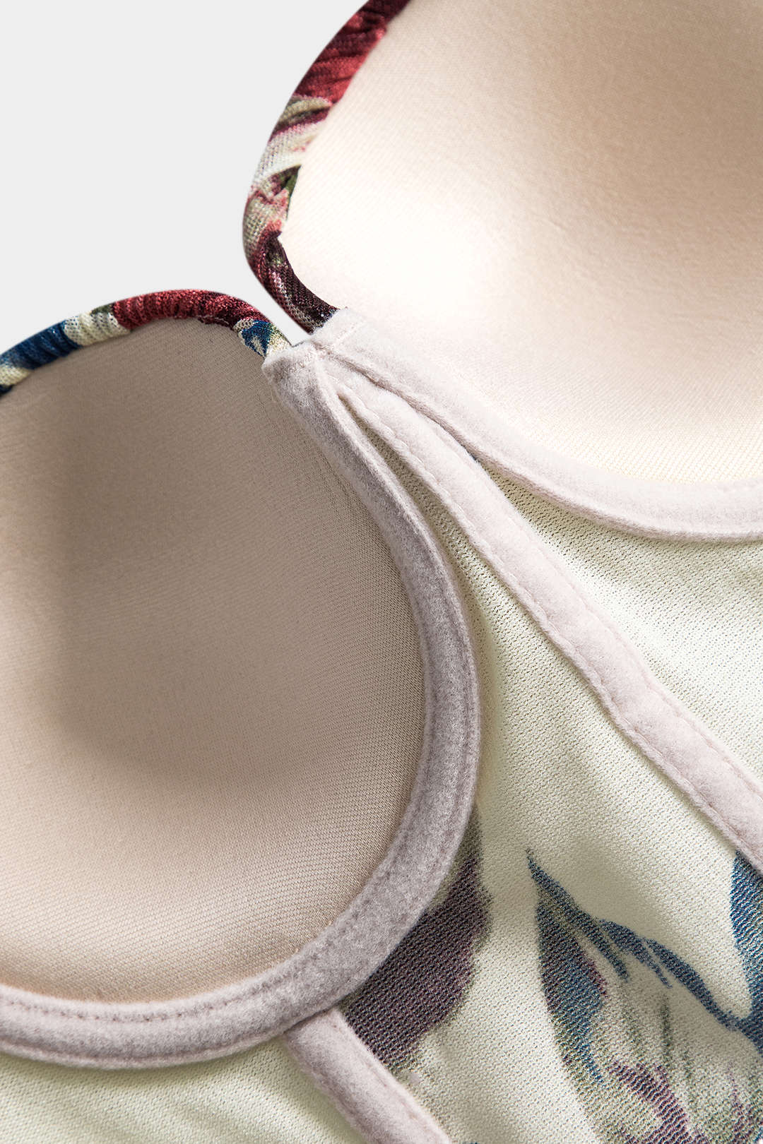 Çiçek Desenli Tül Sırt Dekolteli Korsaj Slip Atlet