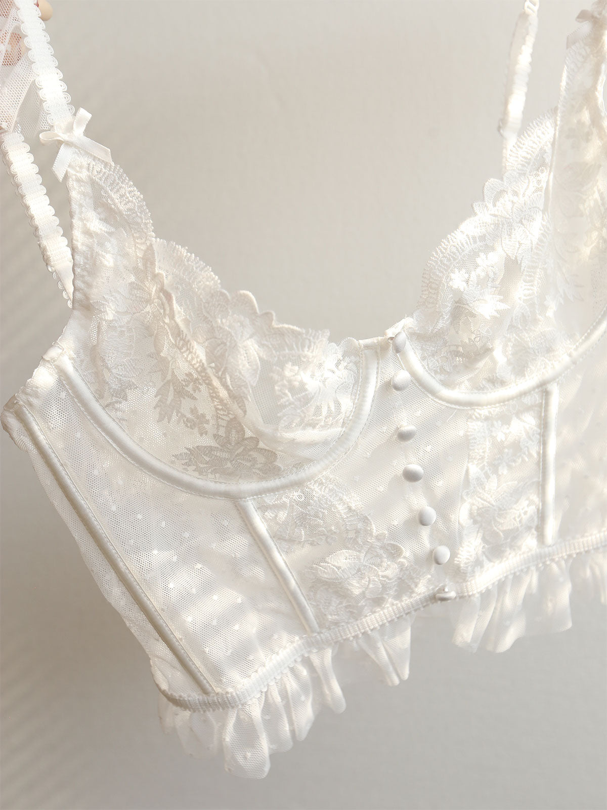 Çiçek Desenli Düz Büstiyer