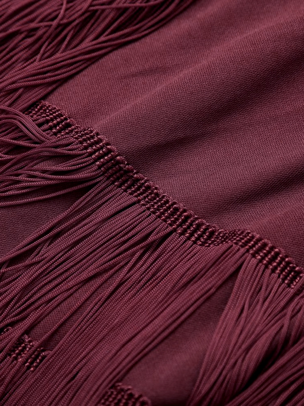 Püsküllü Sırt Açık Kısa Elbise