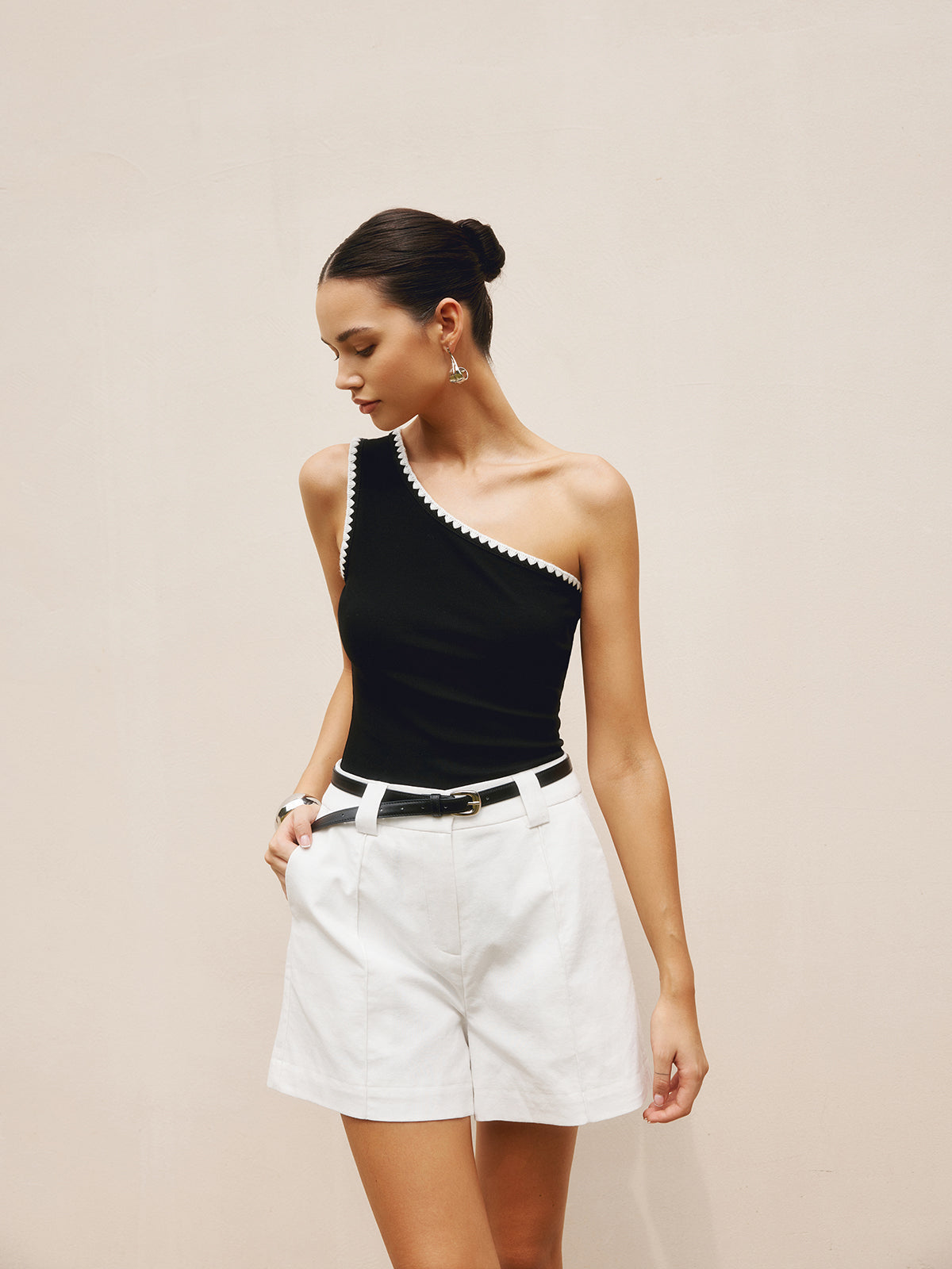 Tek Omuz Açık Tank Top