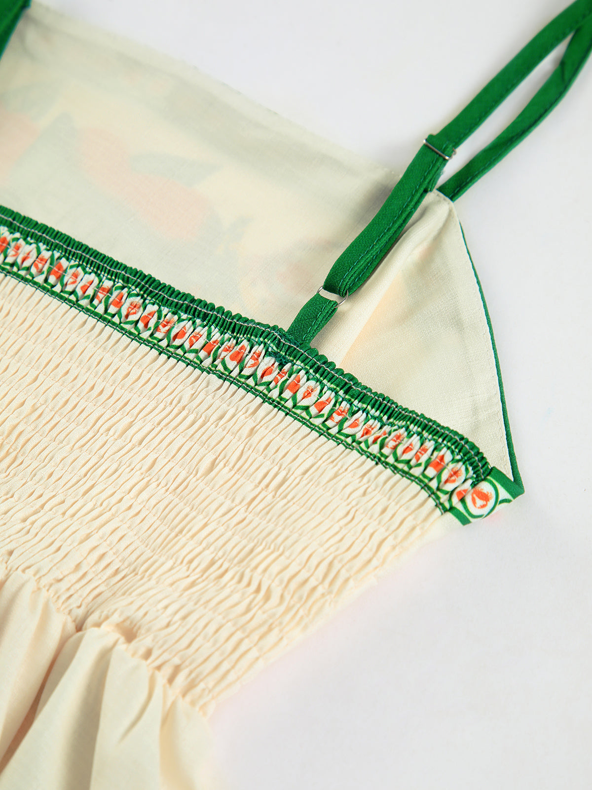 Cennet Desenli Tatil Askılı Uzun Elbise