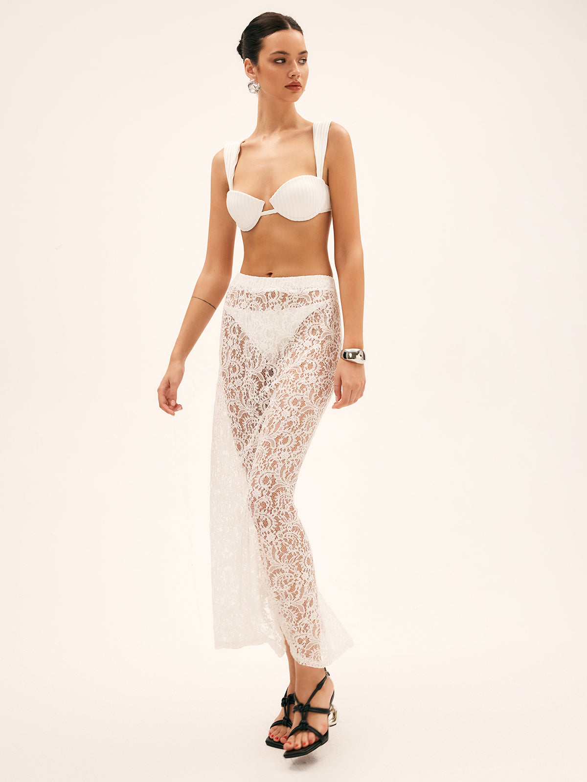 Dantel Plaj Mayo Eteği Pareo