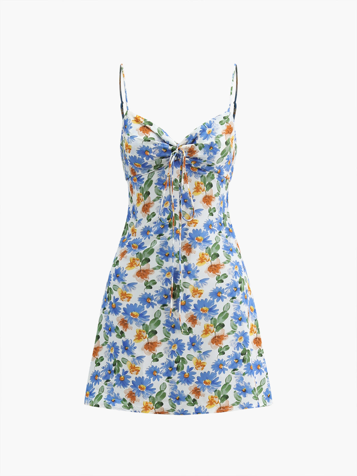 Çiçek Desenli Mini Elbise