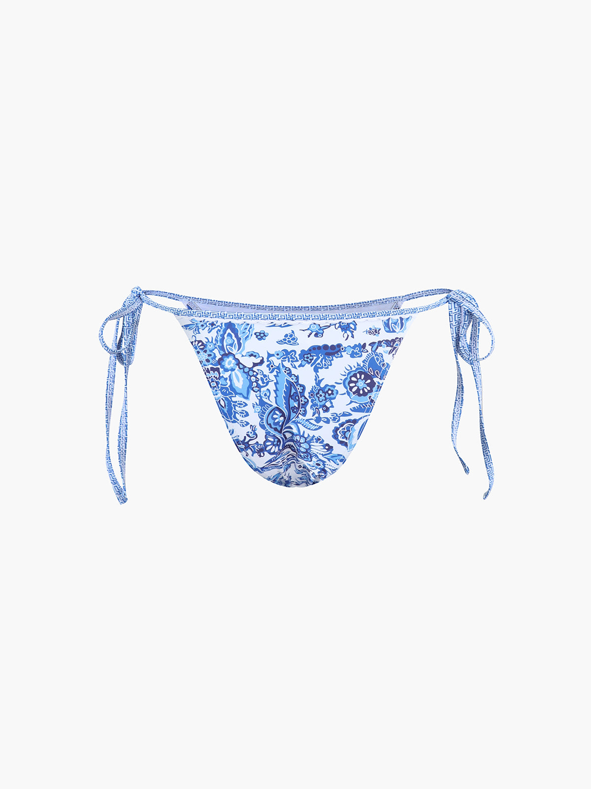 Desenli Halter Bağlamalı Bikini Takımı