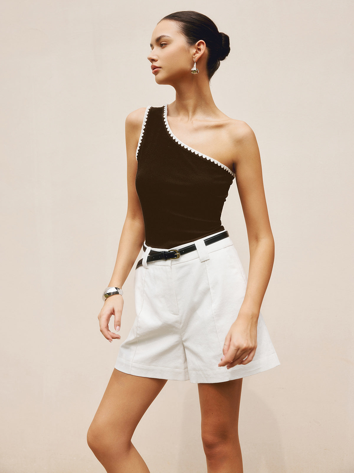 Tek Omuz Açık Tank Top