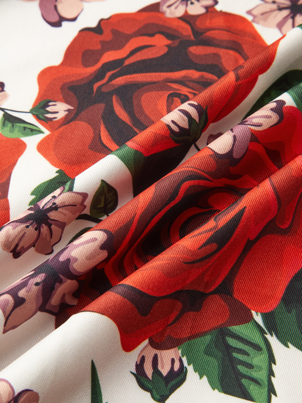 Sırt Dekolteli Çiçek Desenli Uzun Elbise