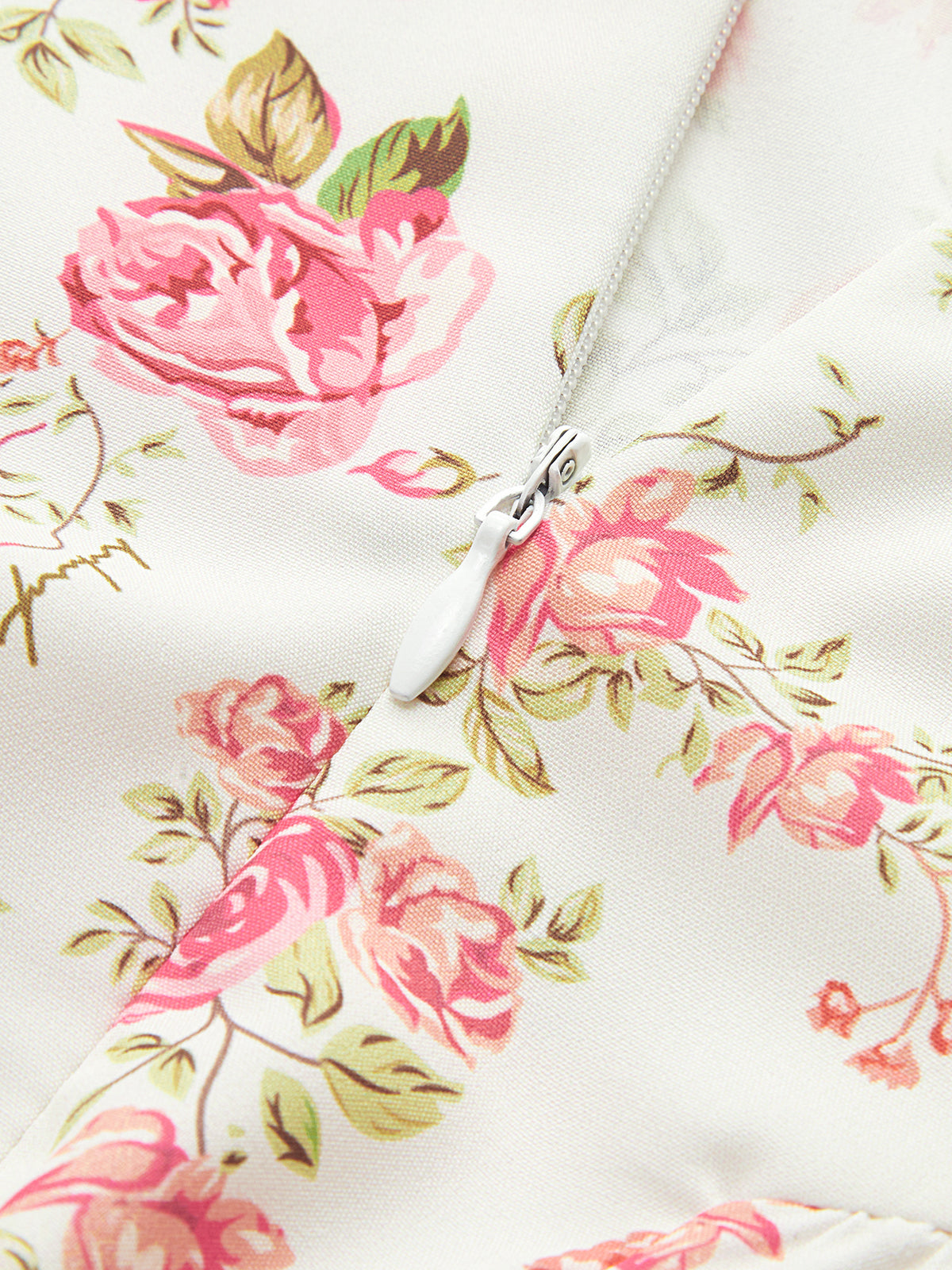 Kare Yaka Çiçekli Midi Elbise