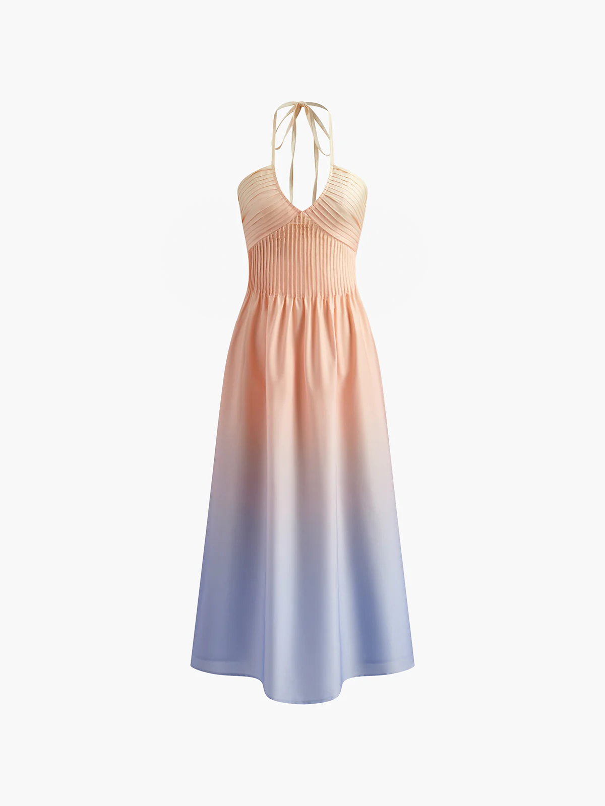 V Yaka Halter Elbise