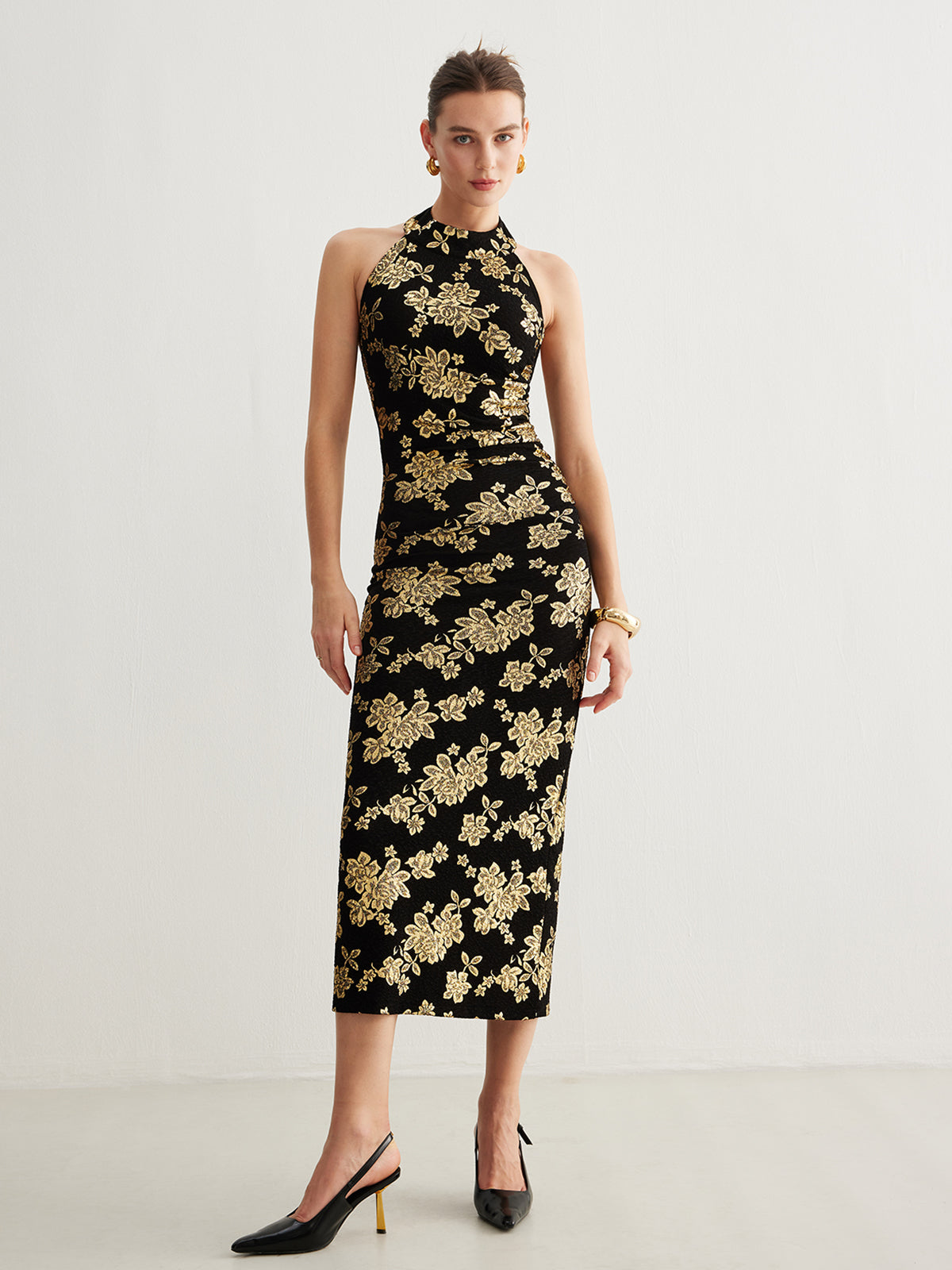 Açık Sırt Midi Elbise