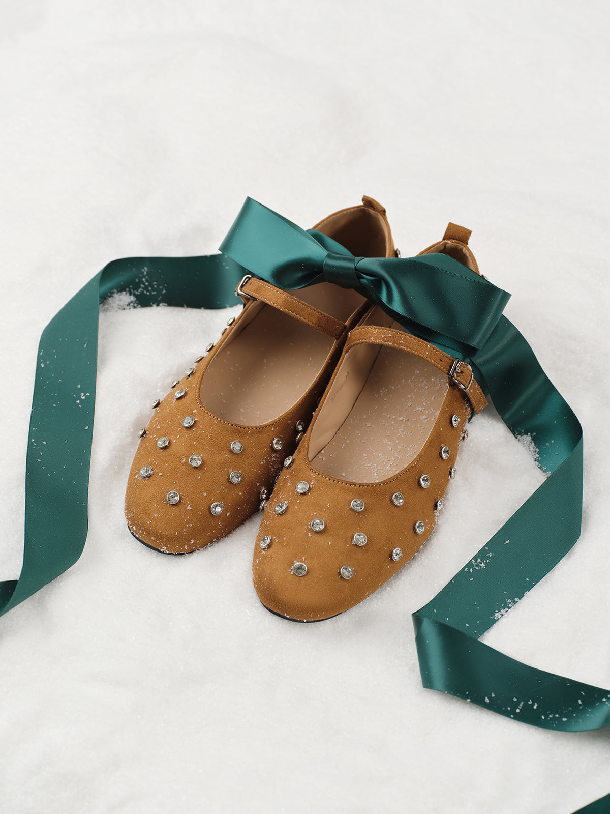 Taşlı Süet Babet Ayakkabı