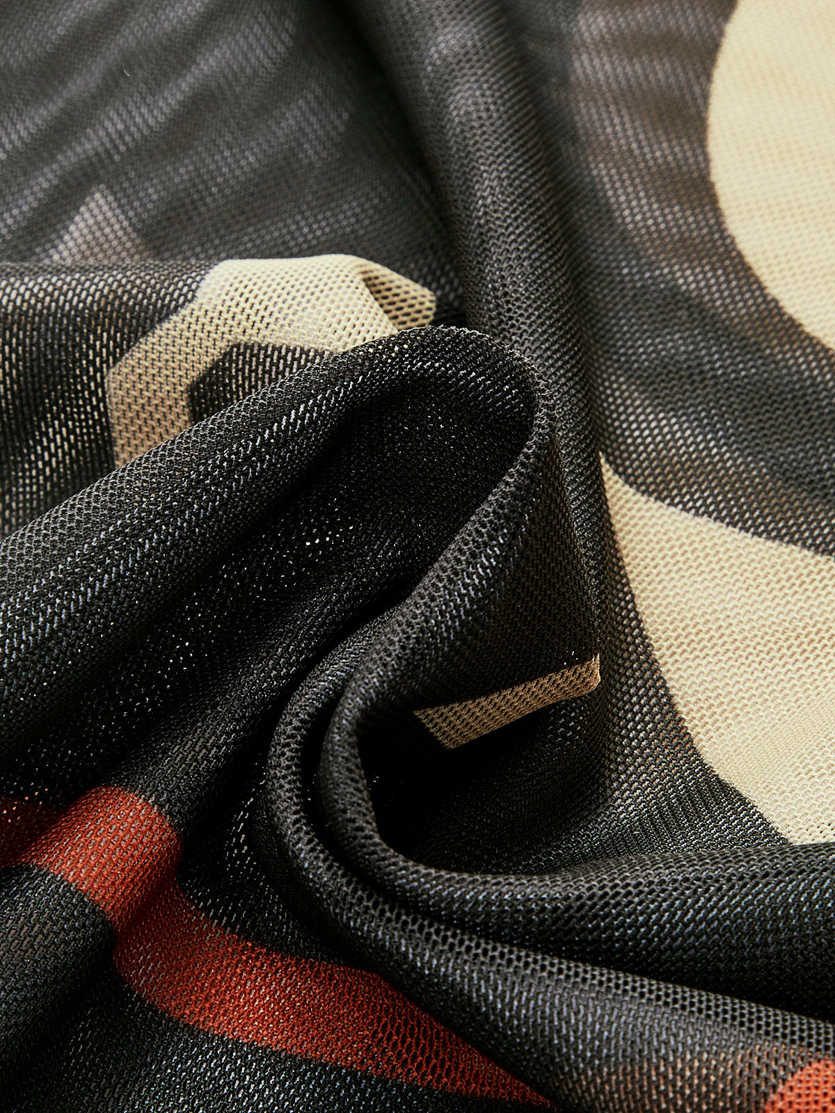 Transparan Desenli Bol Paça Mayo Eteği Pareo