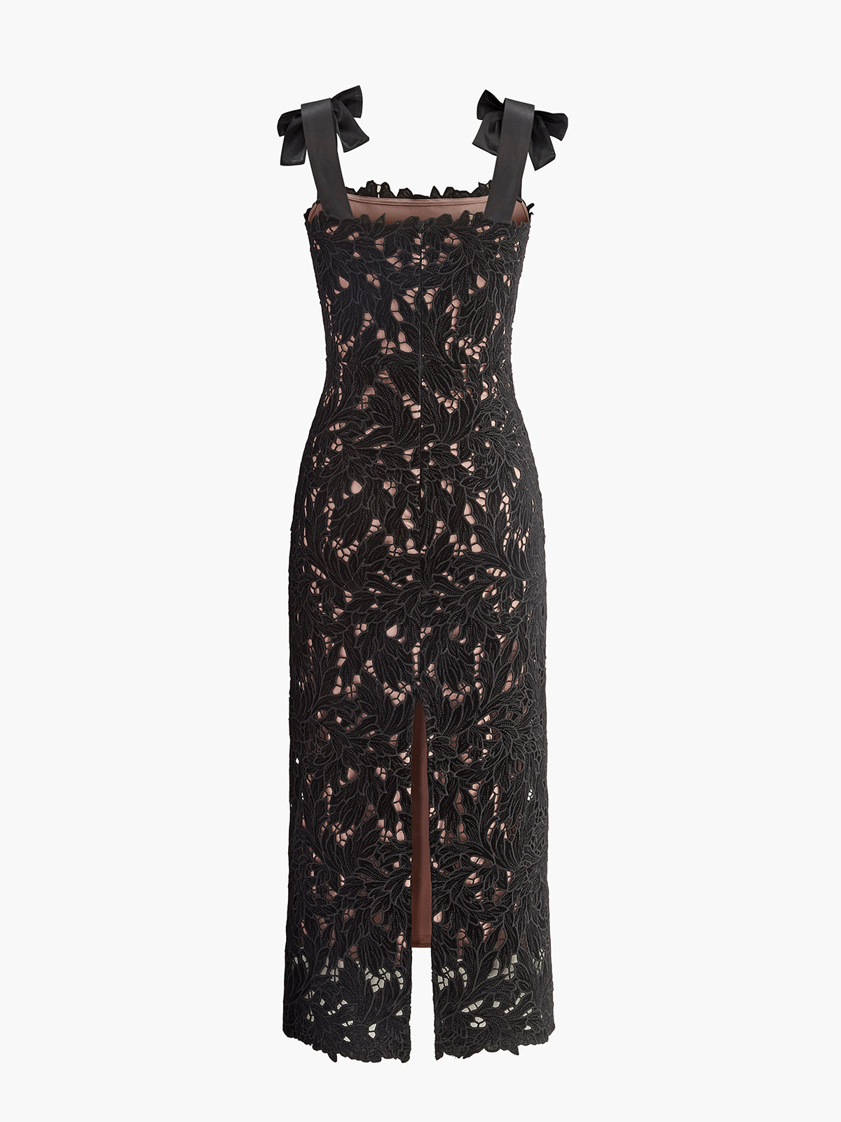 Jakarlı Çiçek Desenli Kurdele Askılı Elbise