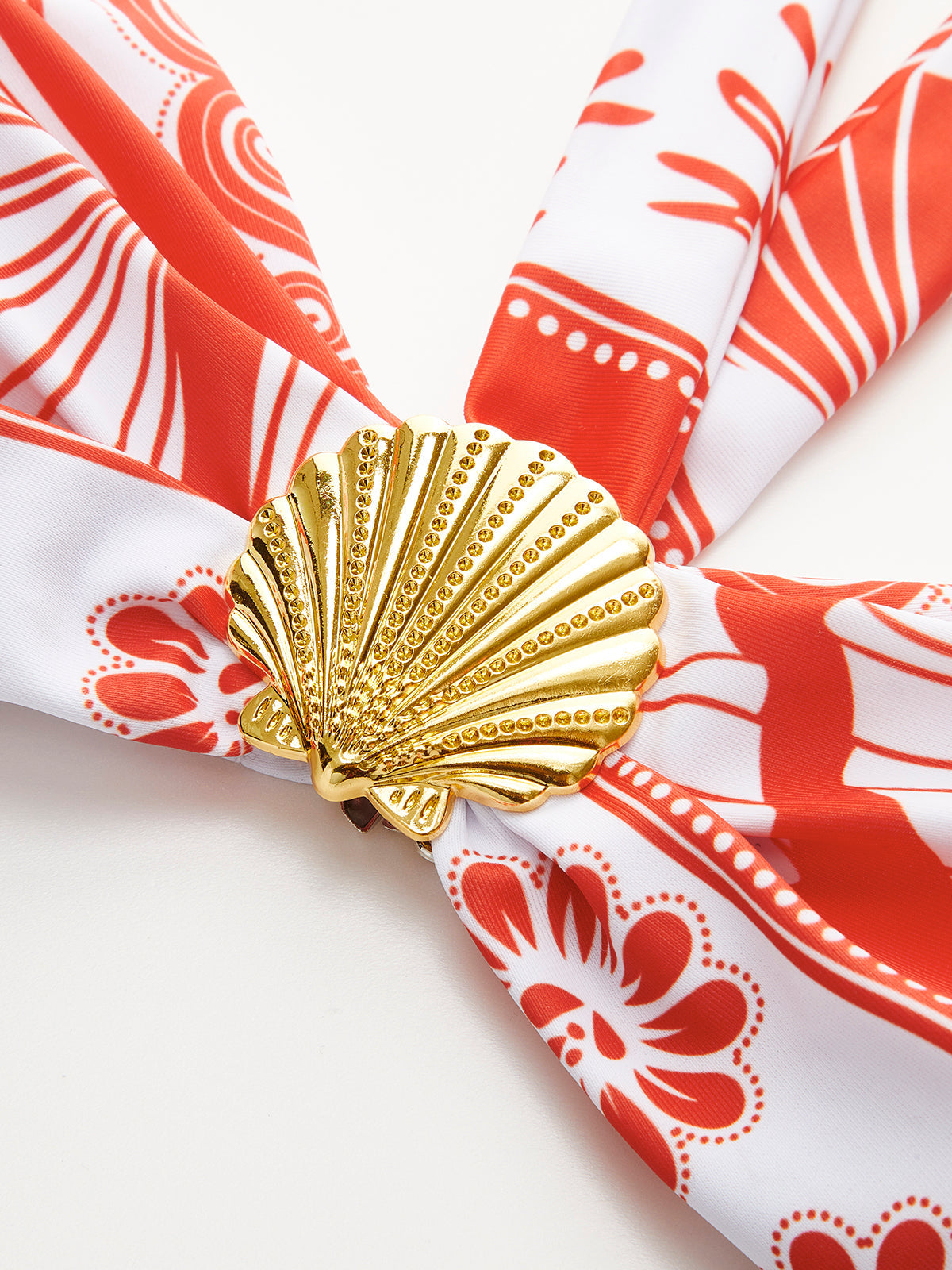 Halter Yaka Desenli Bikini Takımı