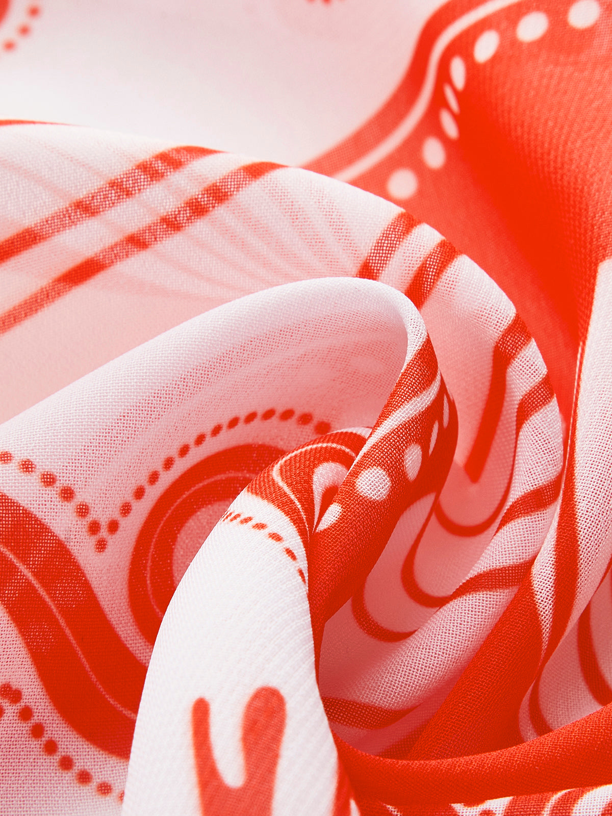 Şifon Desenli Plaj Mayo Eteği Pareo