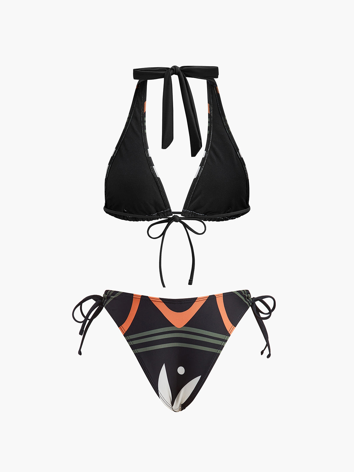Halter Yaka Bağlamalı Bikini Takımı