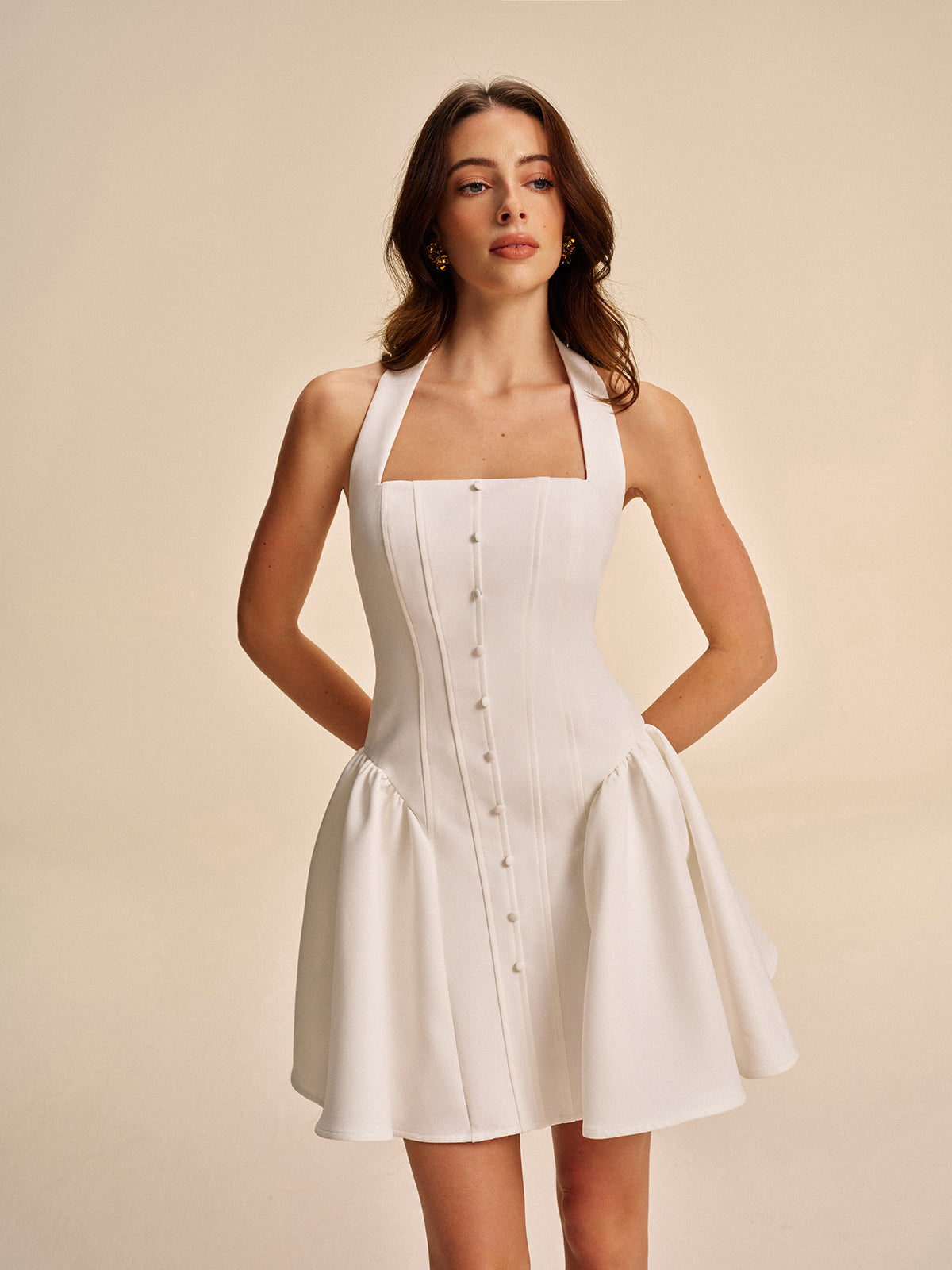mini halter elbise