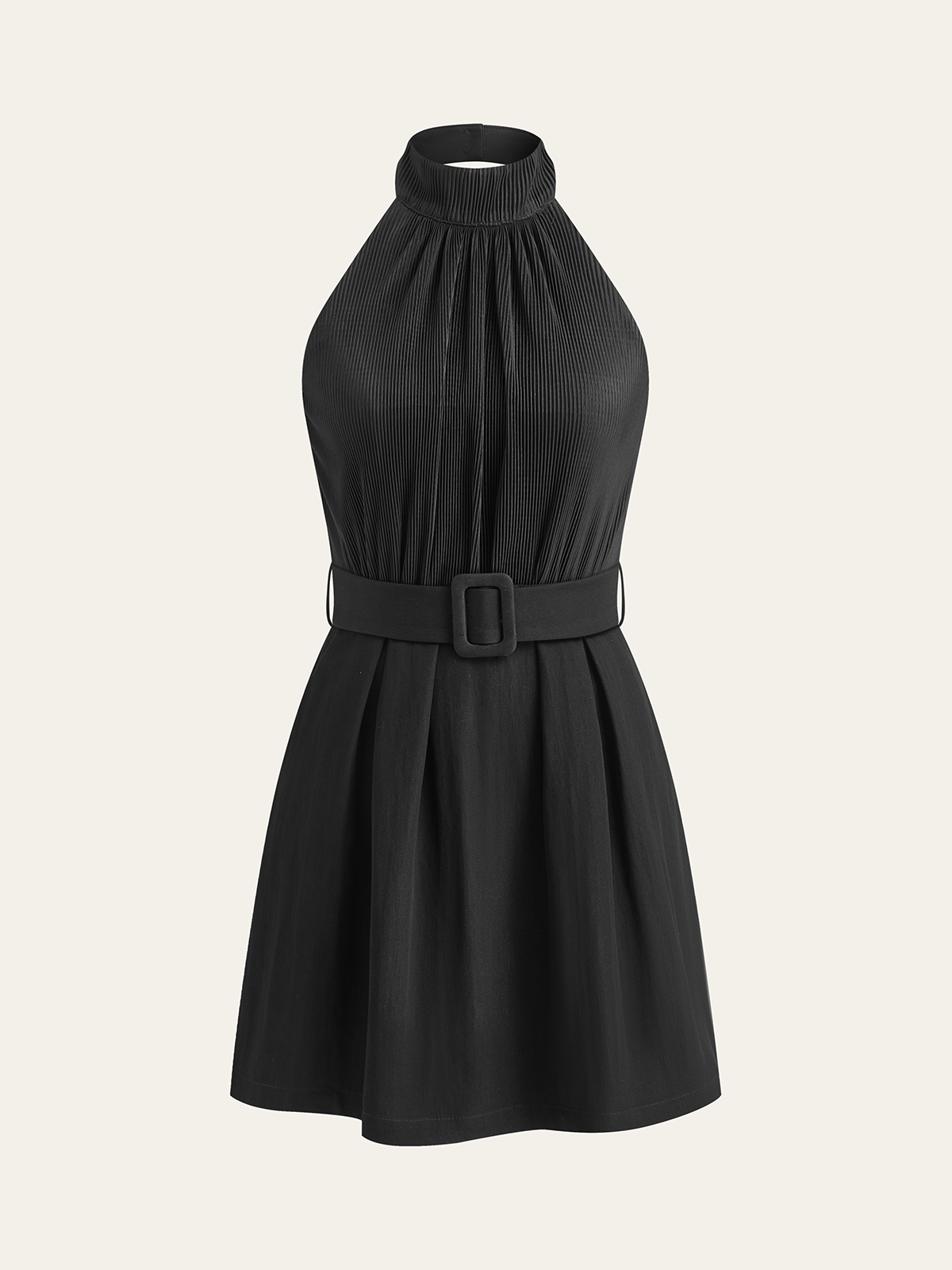 Halter yaka mini elbise