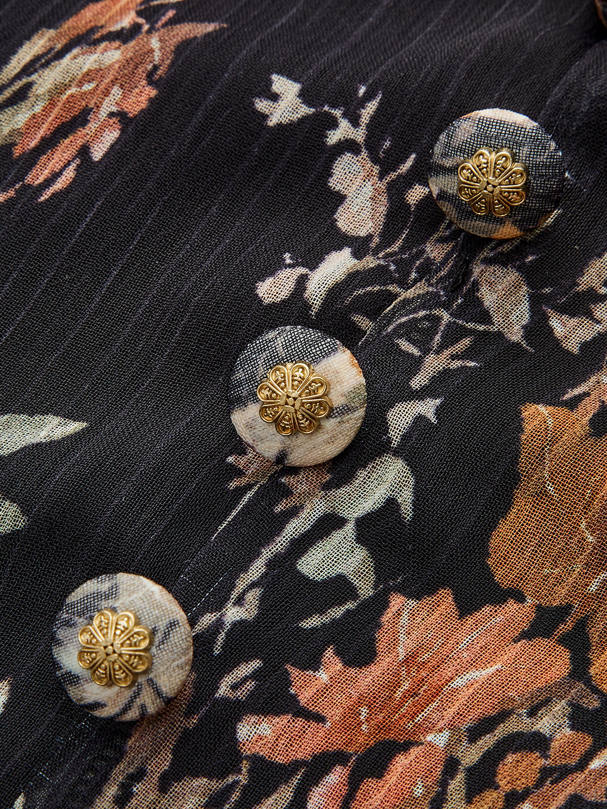 çiçek desenli mini elbise