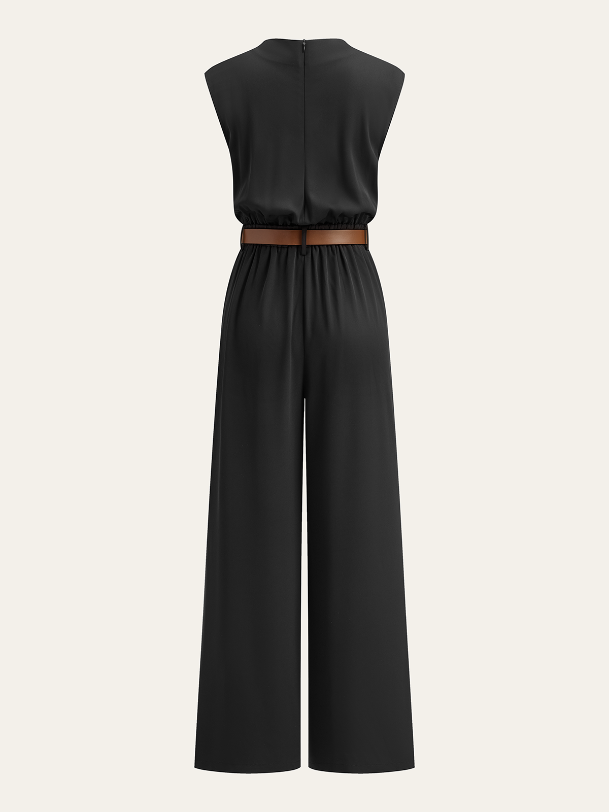Kemerli jumpsuit tulum midi elbise