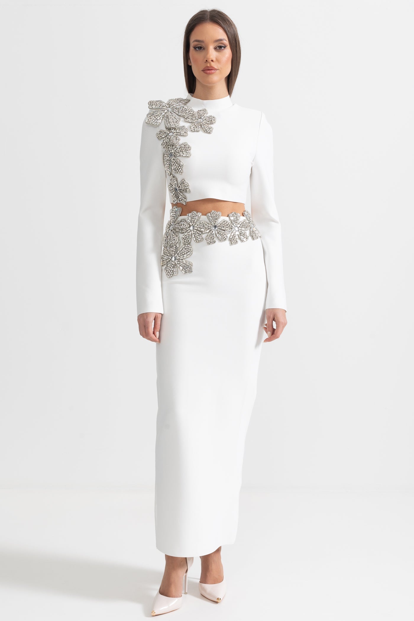 Uzun Kollu Üst ve Uzun Etek Takımı