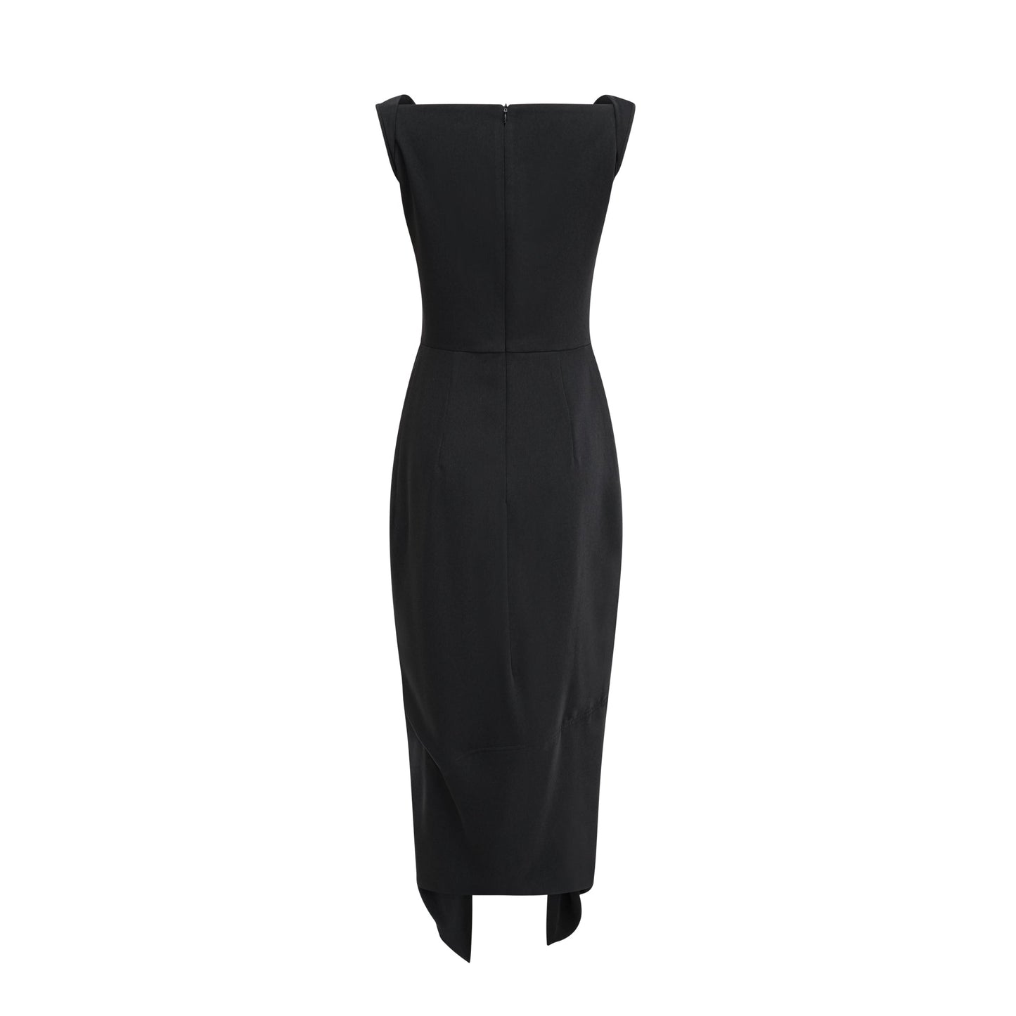 Louise asimetrik midi elbise